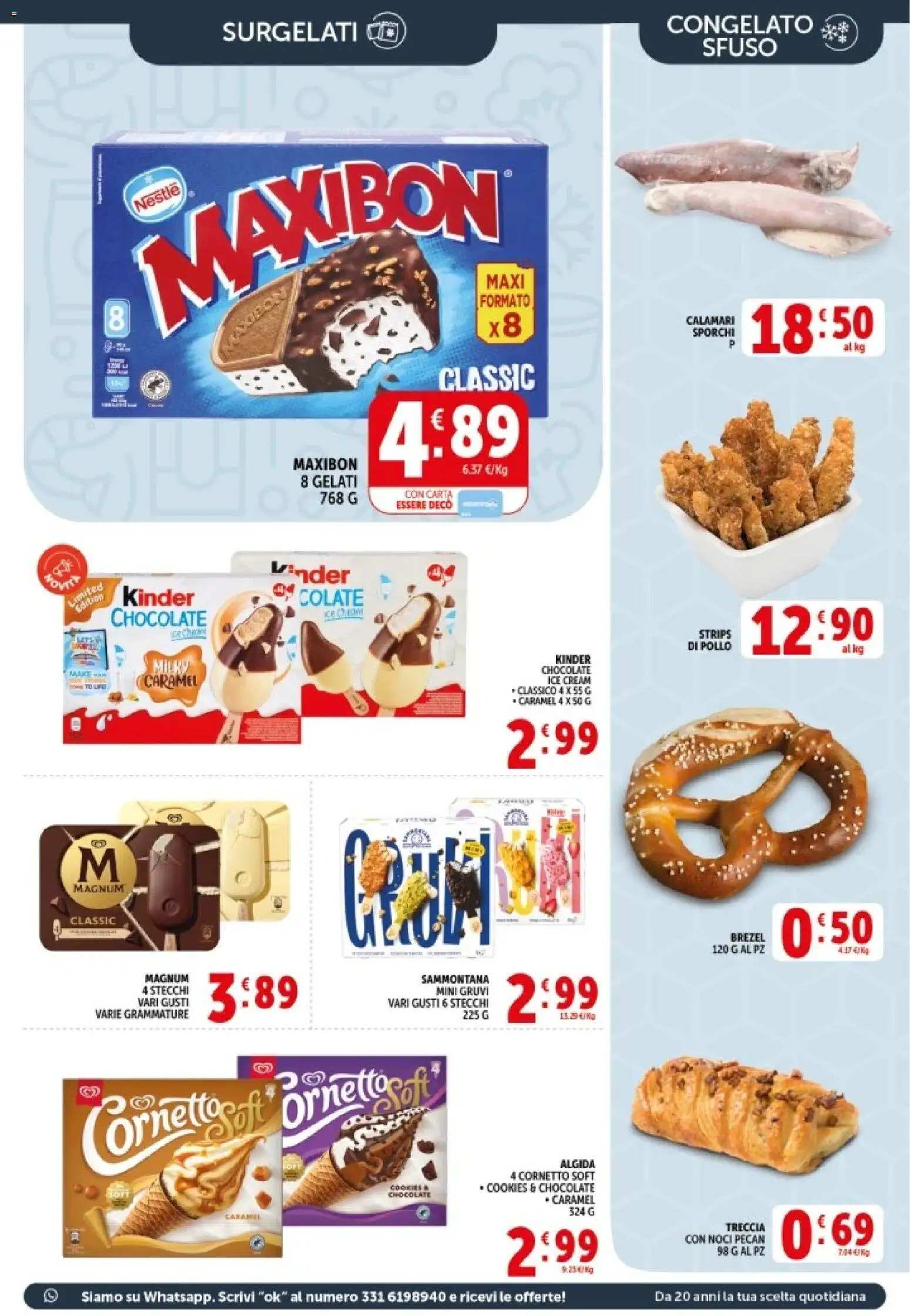 Volantino Decò del 08.06.2026 | Pagina: 9 | Prodotti: Pollo, Cornetto, Calamari, Noci