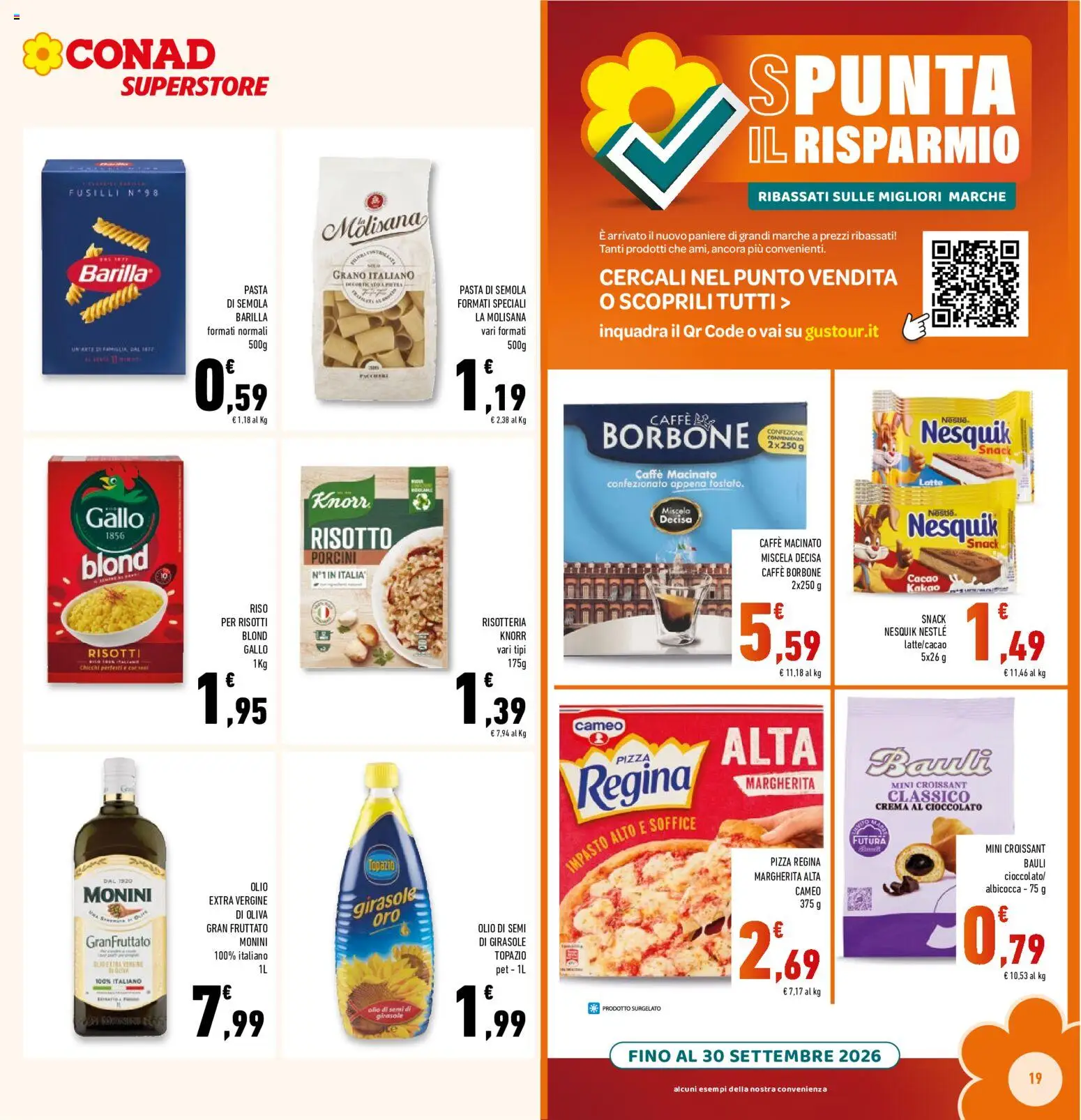 Volantino Conad del 09/09/2026 | Pagina: 19 | Prodotti: Crema, Caffè, La Molisana, Fusilli