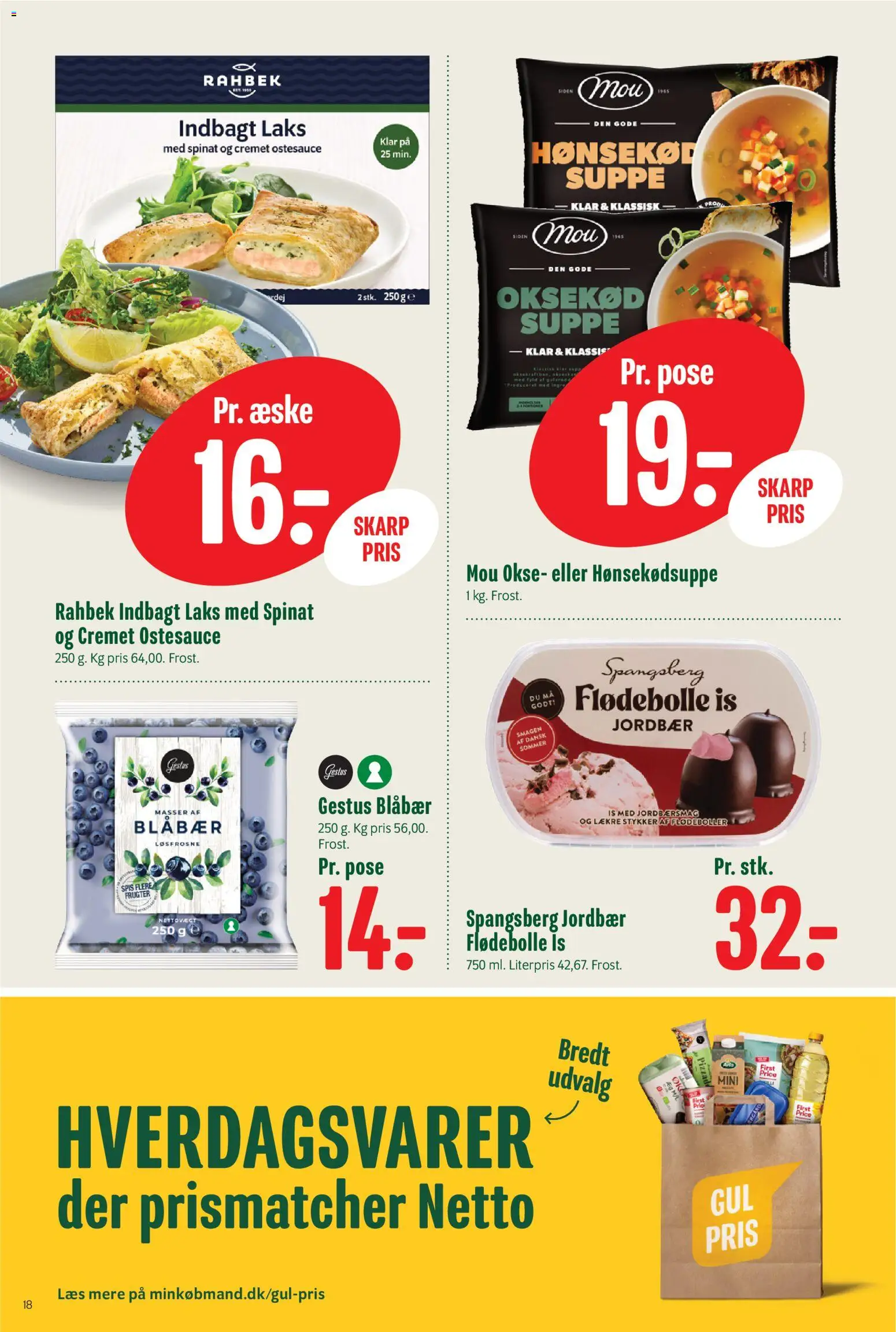 Min Købmand tilbudsavis – gyldig fra 28/08/2026 | Side: 20 | Produkter: Blåbær, Oksekød, Flødeboller, Laks