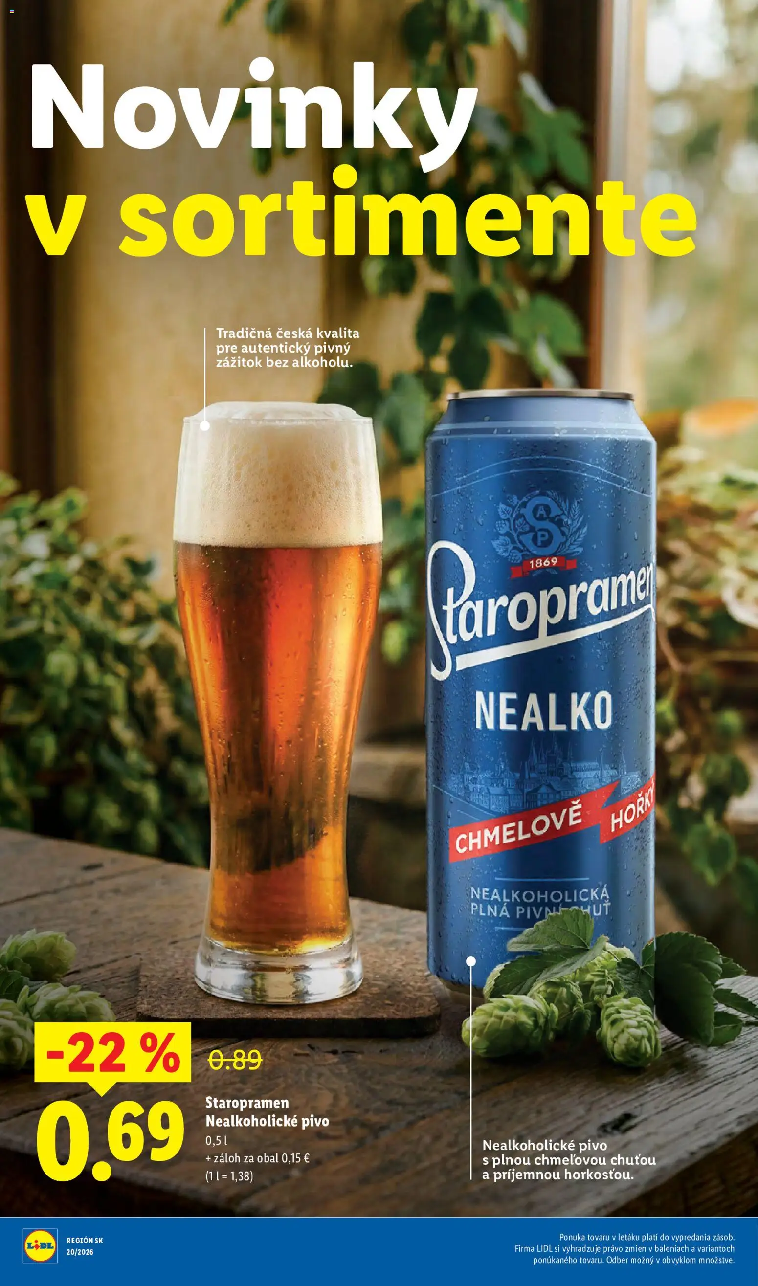 Nové Lidl akcie – leták je platný od 11.05.2026 | Strana: 37 | Produkty: Pivo, Staropramen, Nealkoholické pivo
