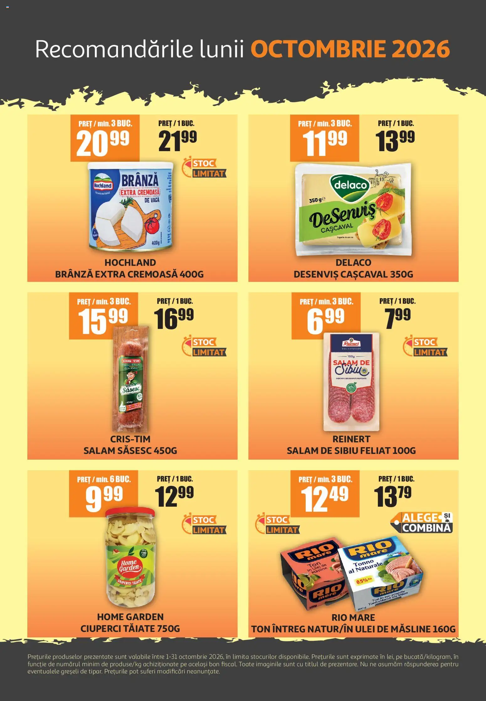 Noul catalog ATAC – valabil de la 01.10.2026 | Pagină: 8 | Produse: Cașcaval, Măsline, Brânză, Hochland