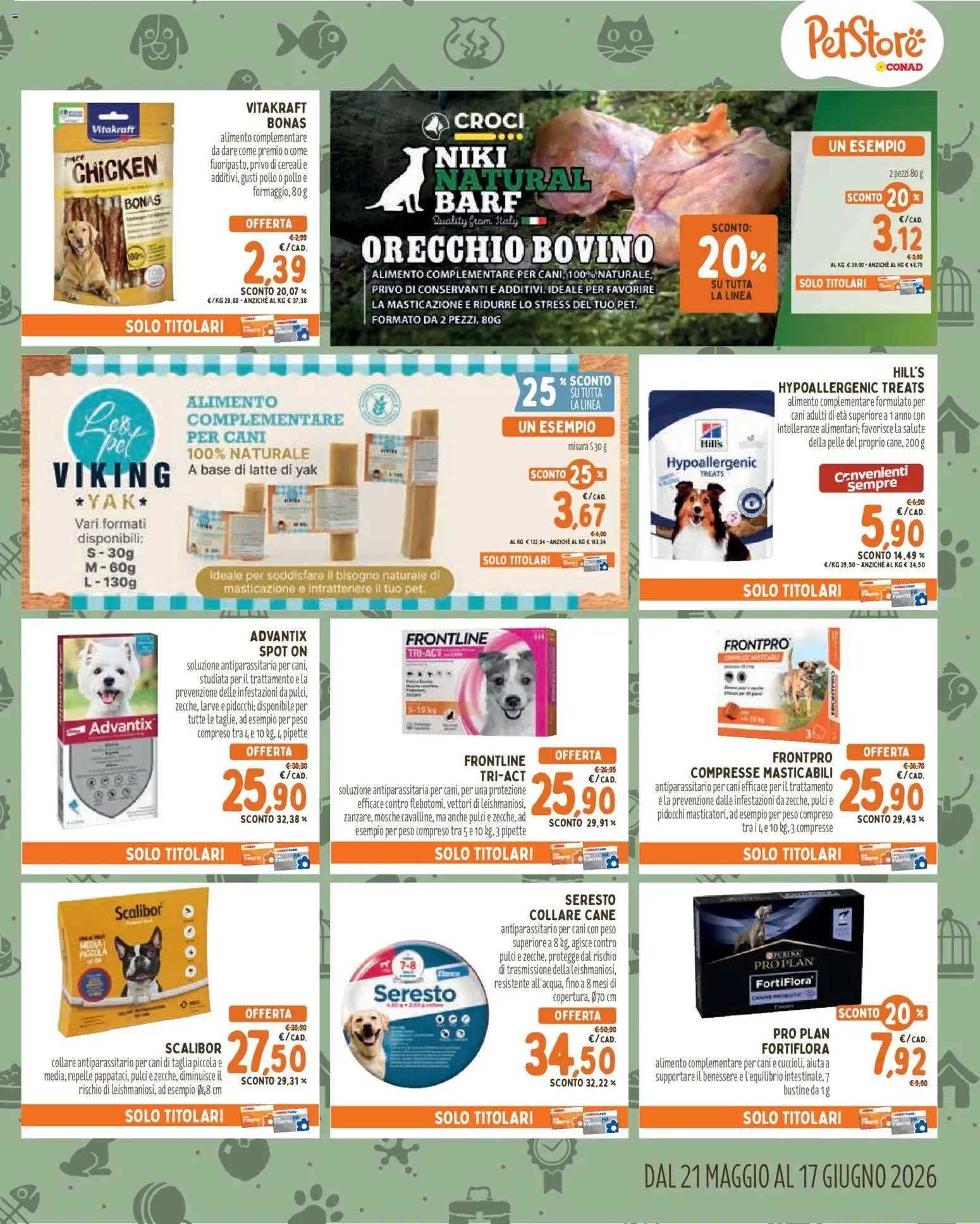 Volantino Conad del 21.05.2026 | Pagina: 3 | Prodotti: Bovino, Pollo, Cereali, Latte
