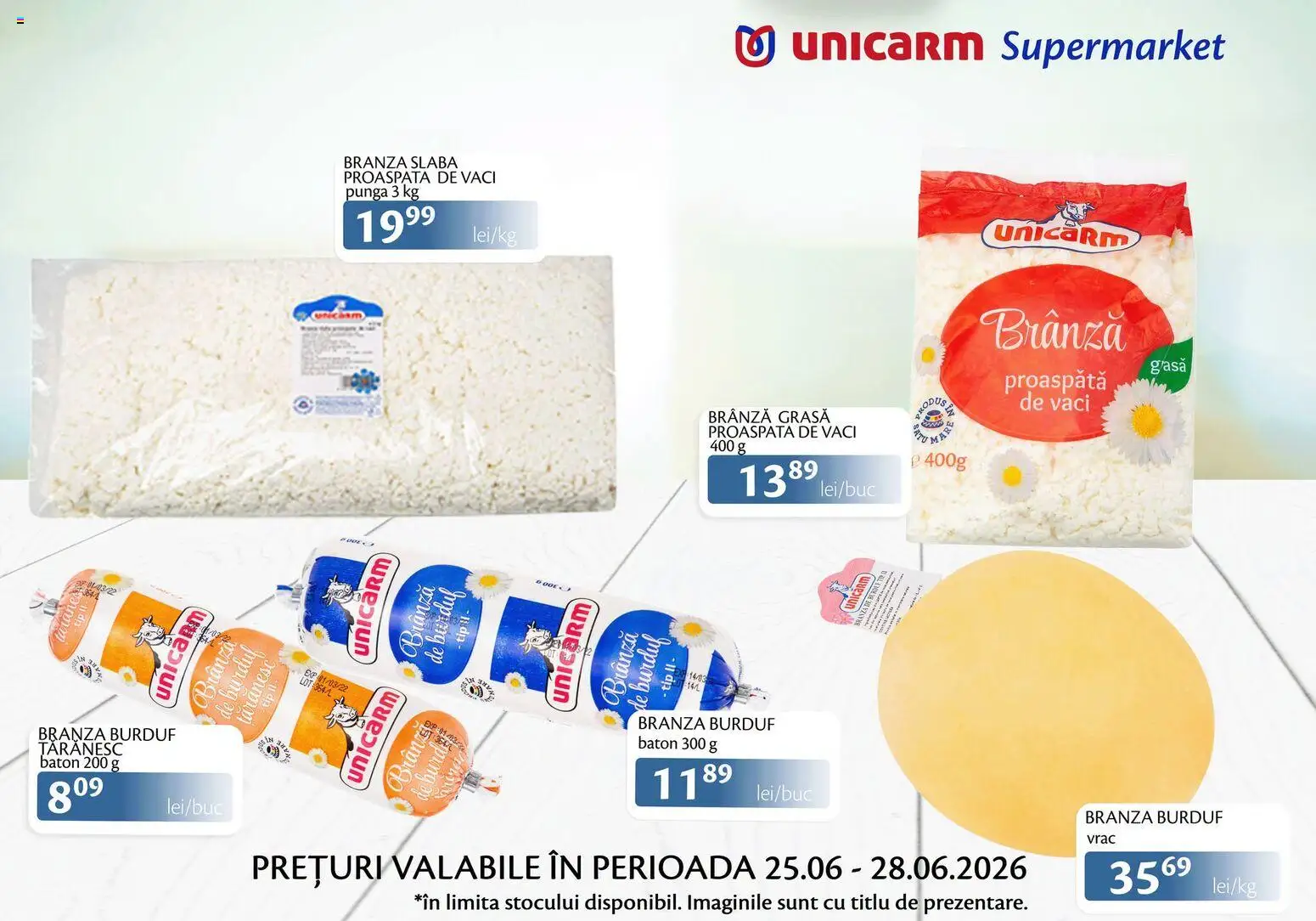 Noul catalog Unicarm – valabil de la 25.06.2026 | Pagină: 5 | Produse: Pungă, Brânză