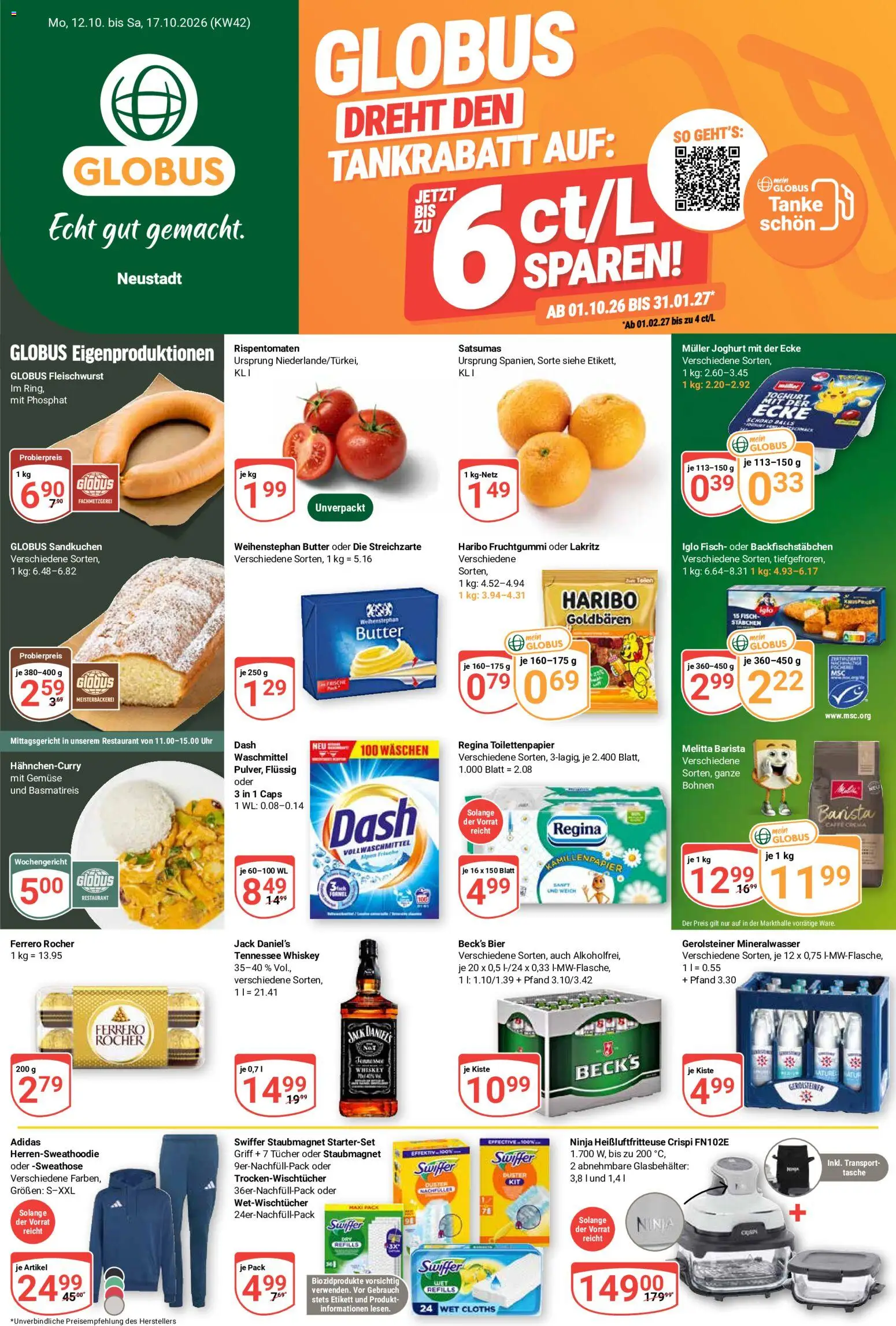 Globus Prospekt Neustadt a.d. Weinstraße – gültig ab 12.10.2026 | Seite: 3 | Produkte: Haribo, Bier, Waschmittel, Heißluftfritteuse