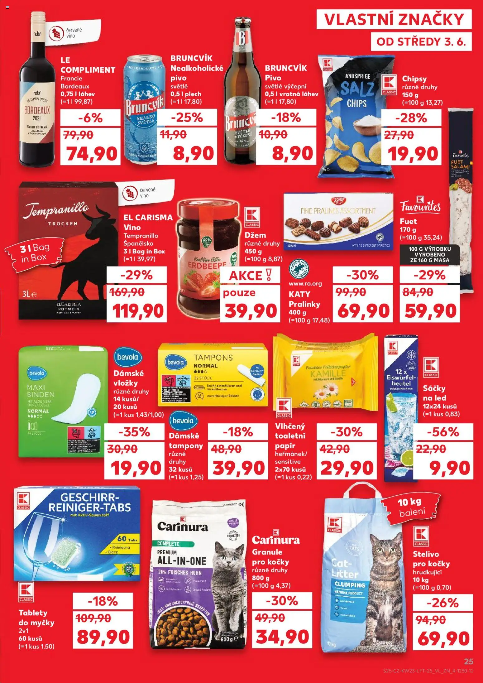 Kaufland leták - Ostrava od 03.06.2026 | Strana: 25 | Produkty: Tablety do myčky, Box, Granule, Tampony