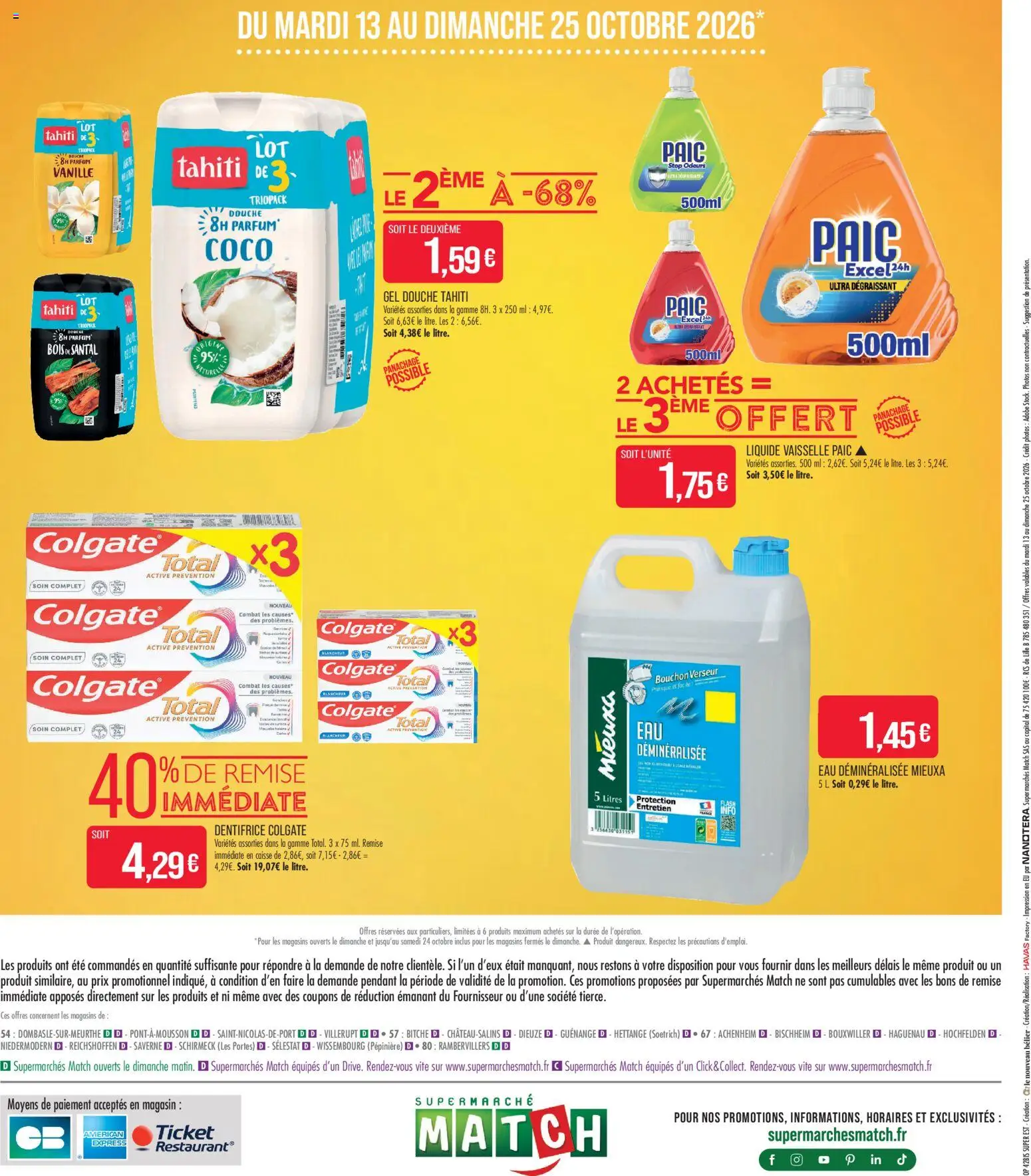 {H1} | Page: 8 | Produits: Gel douche, Dentifrice, Dégraissant, Douche