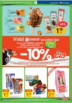 ČIA MARKET leidinys galioja nuo 09.06.2026 | Puslapis: 6 | Prekių: Sumuštinis, Pienas, Vafliai