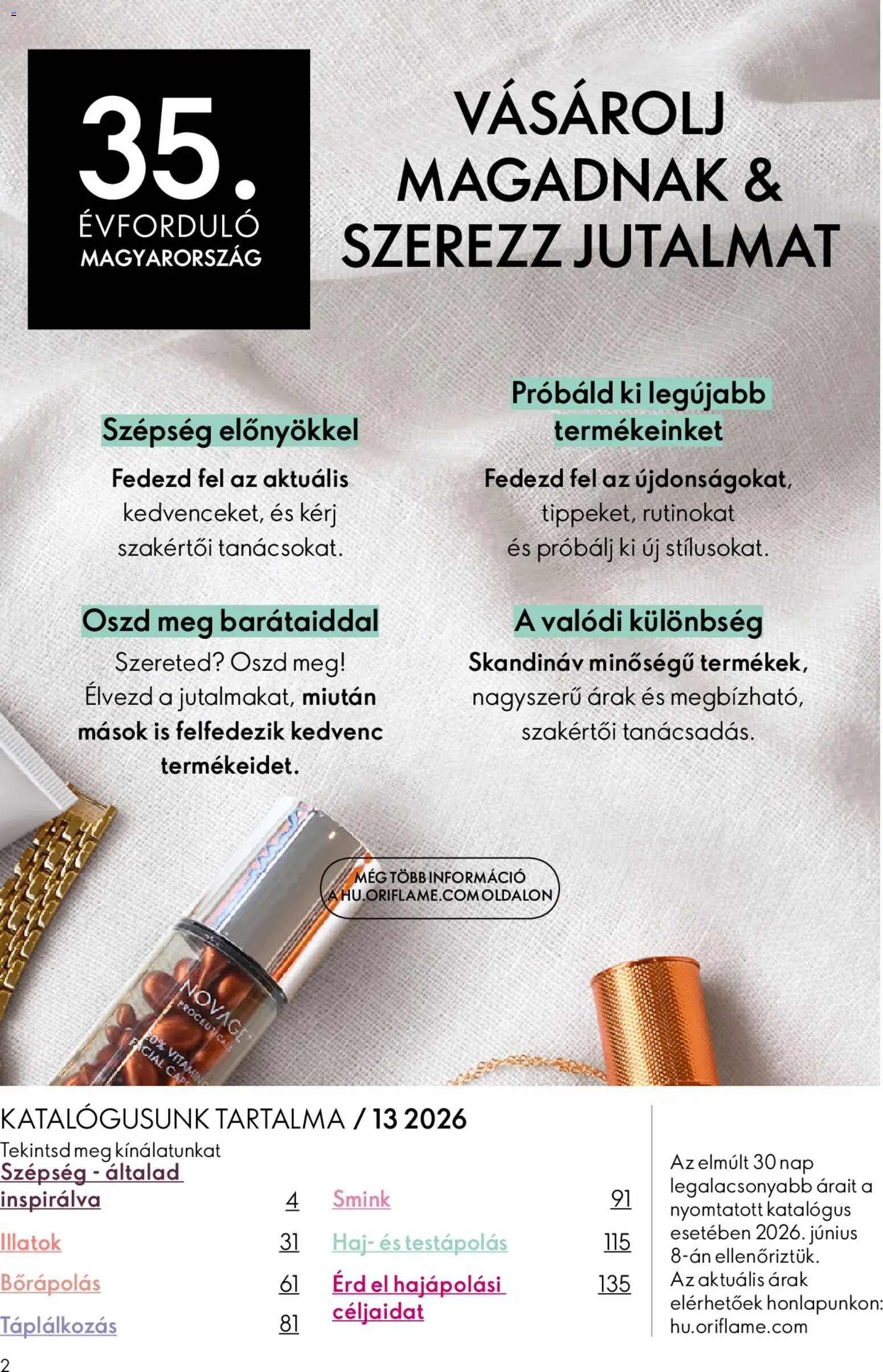 Oriflame akciós ujság - amely érvényes a következő dátumtól: 2026.09.09. | Oldal: 2 | Termékek: Smink