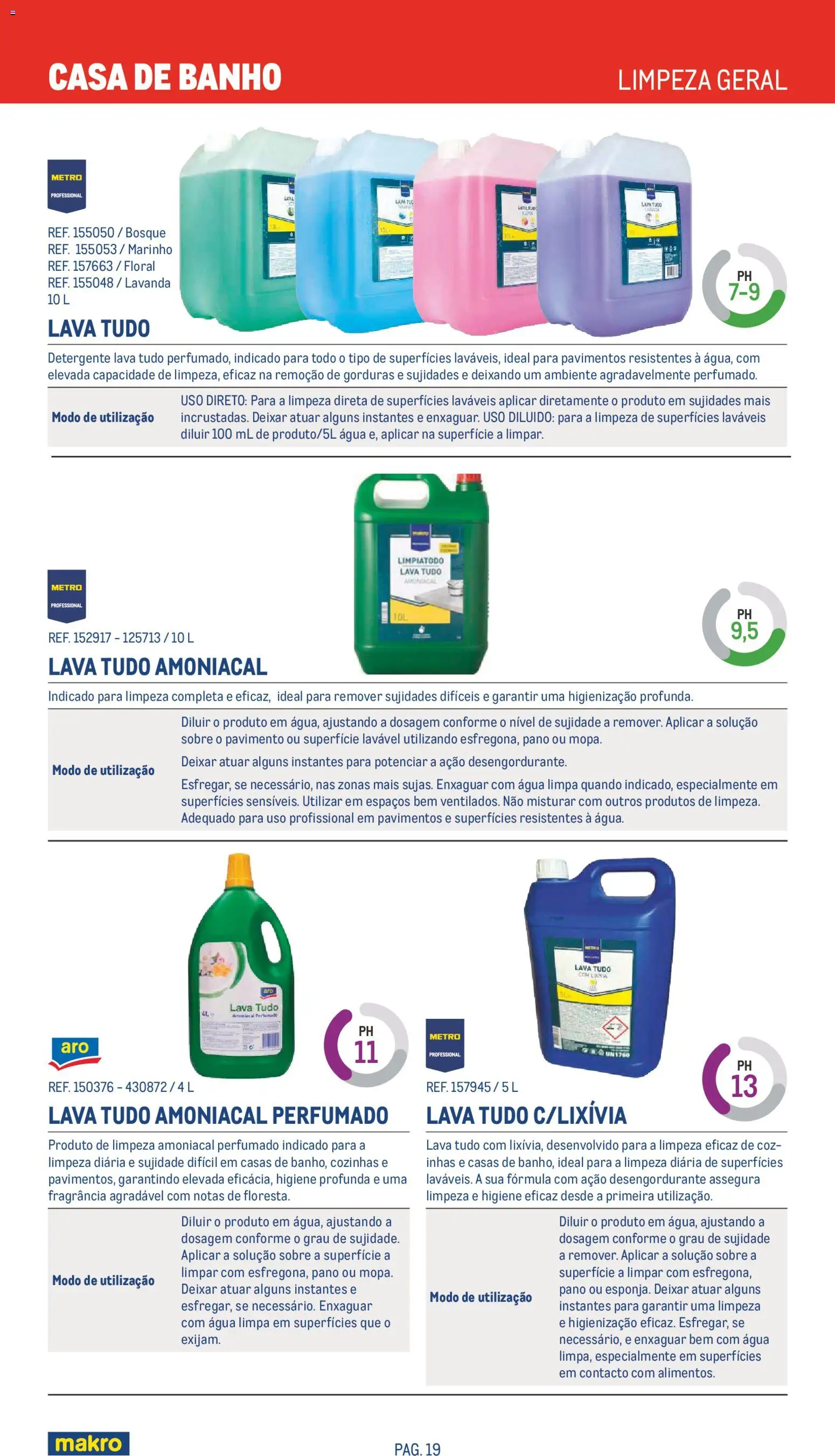 Makro Especial Limpeza 2026 │ válido de 20.05.2026 | Página: 19 | Produtos: Agua, Fragrância, Casa de banho, Banho
