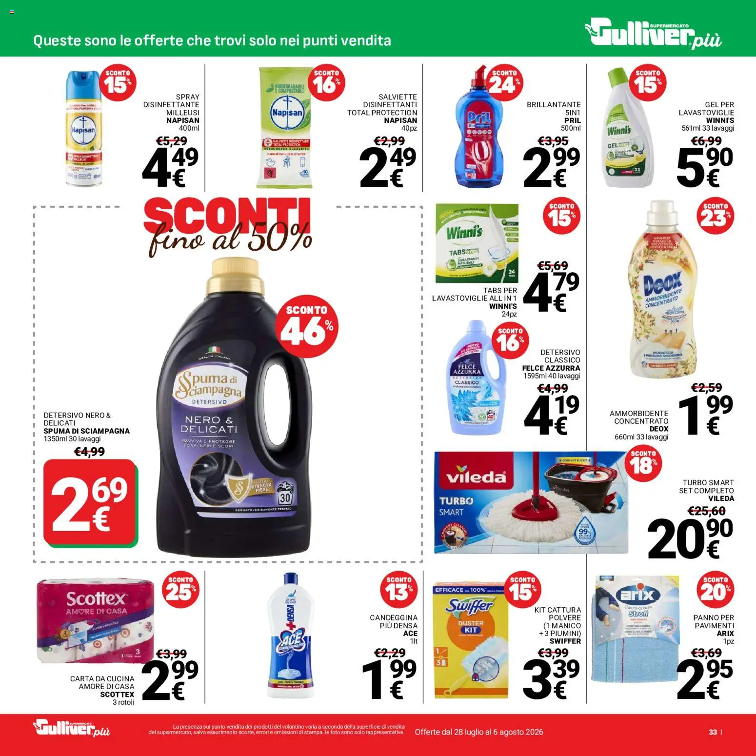 Volantino Gulliver del 28/07/2026 | Pagina: 33