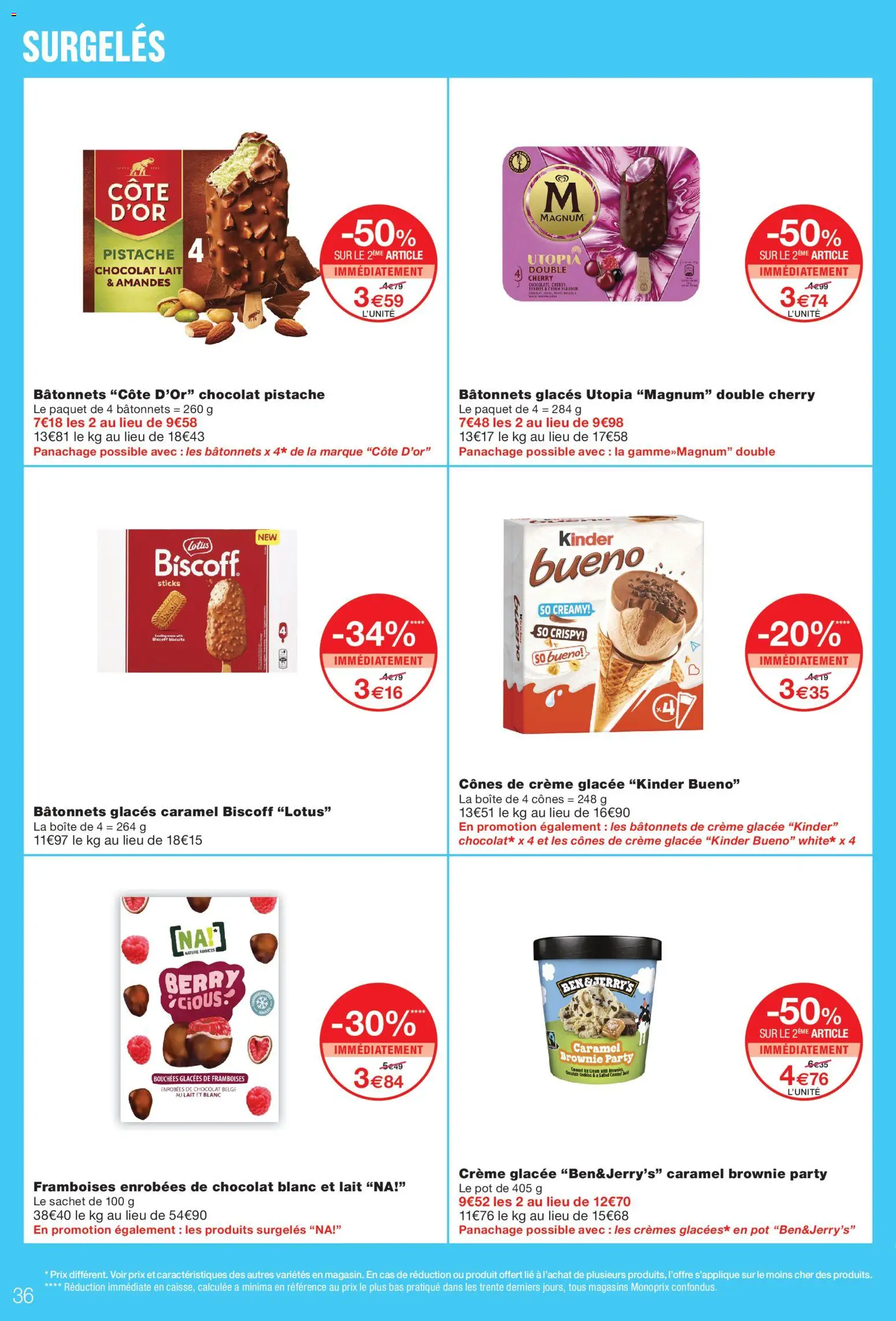 {H1} | Page: 36 | Produits: Chocolat blanc, Chocolat, Crème, Biscuits