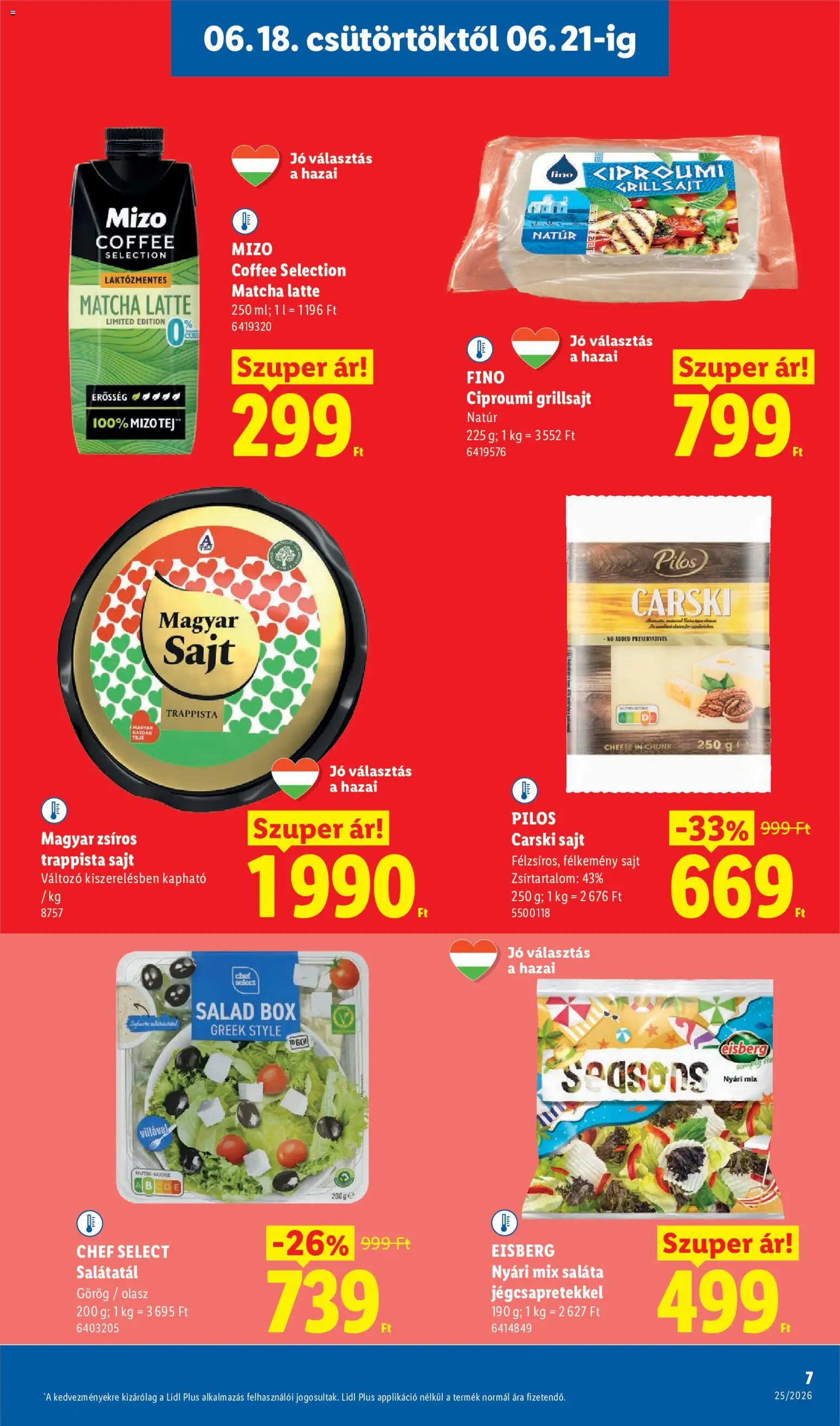 Lidl akciós ujság - amely érvényes a következő dátumtól: 18.06.2026 | Oldal: 7