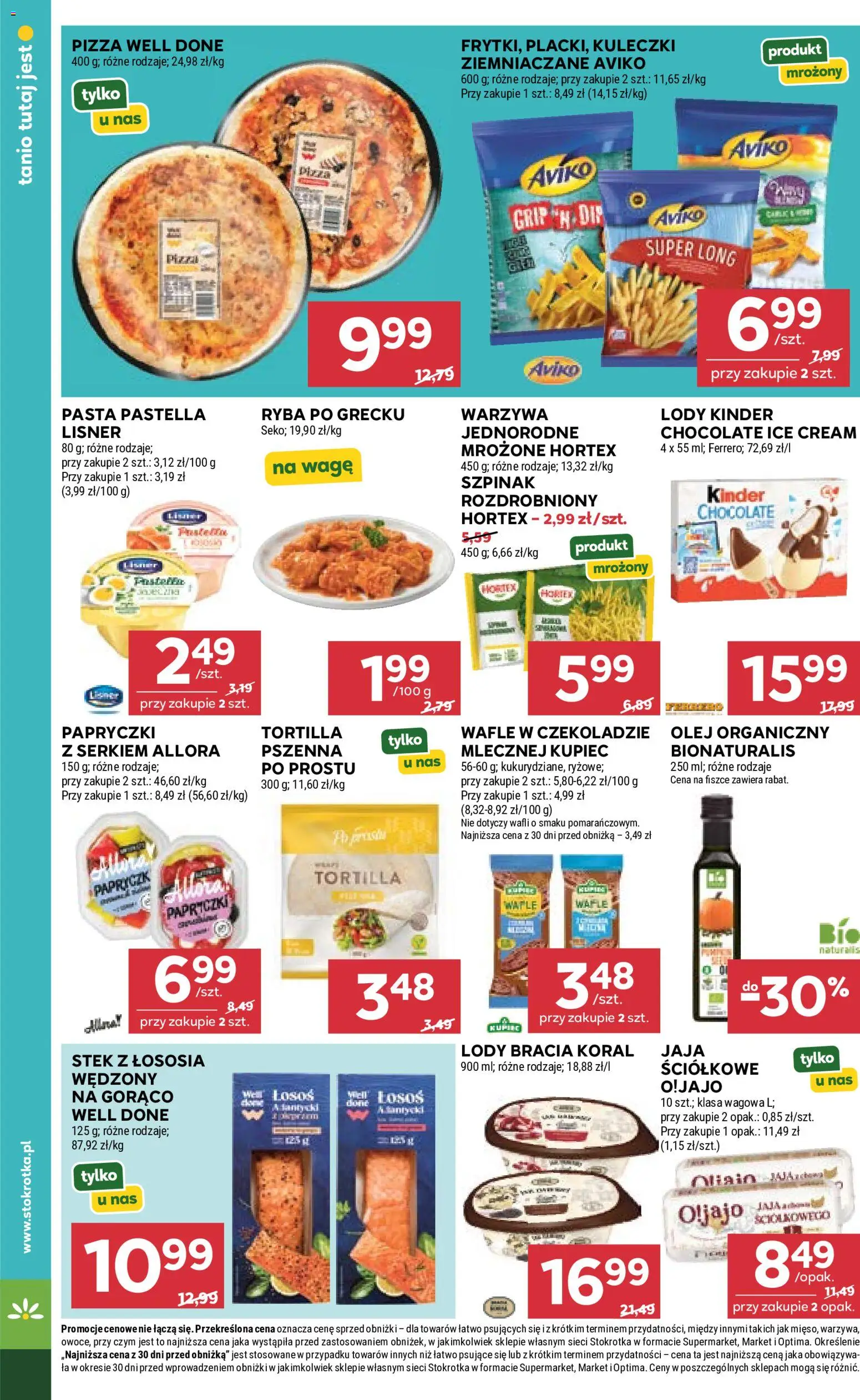 Stokrotka gazetka od 08.10.2026 | Strona: 34 | Produkty: Stek, Ryba po grecku, Pizza, Warzywa
