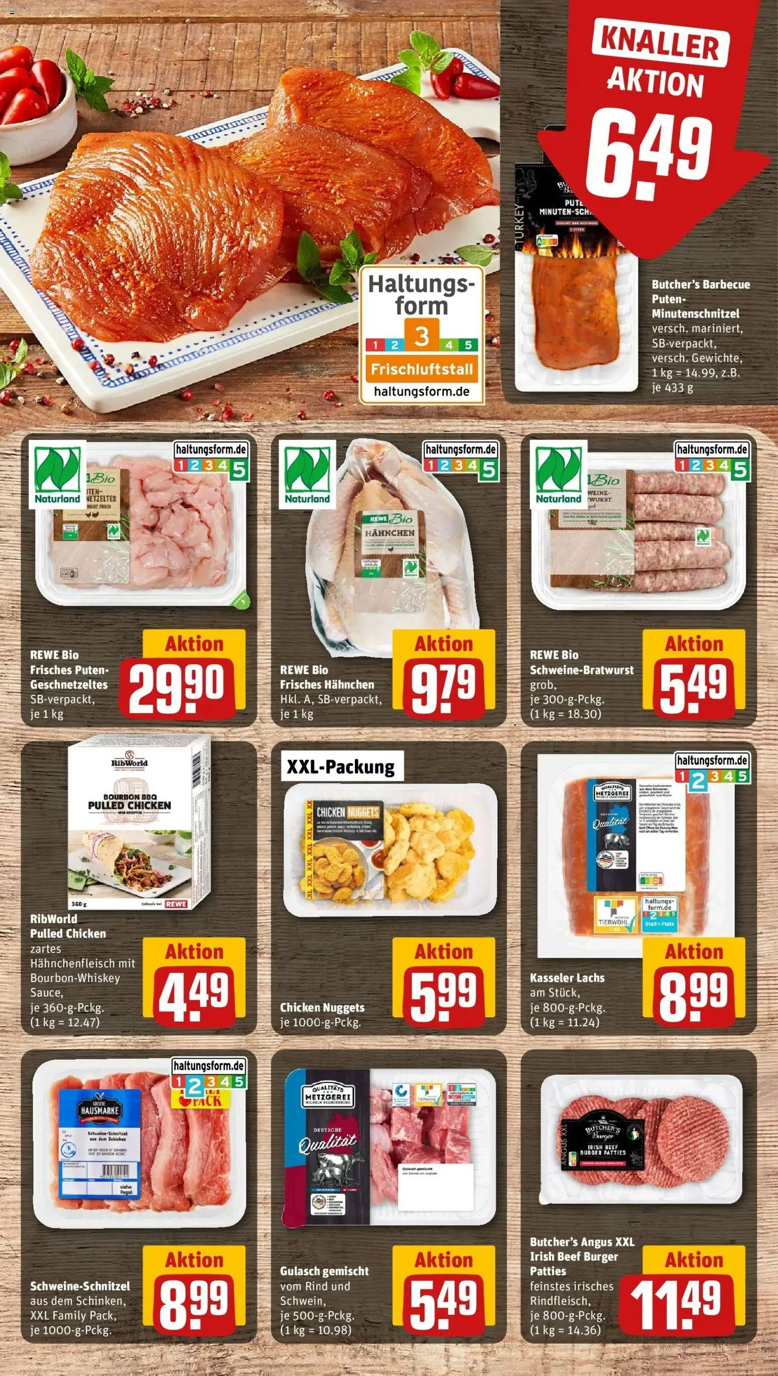 REWE Prospekt ab 14.09.2026 zum Blättern » Angebote | Seite: 7 | Produkte: Burger, Lachs, Gulasch, Schinken