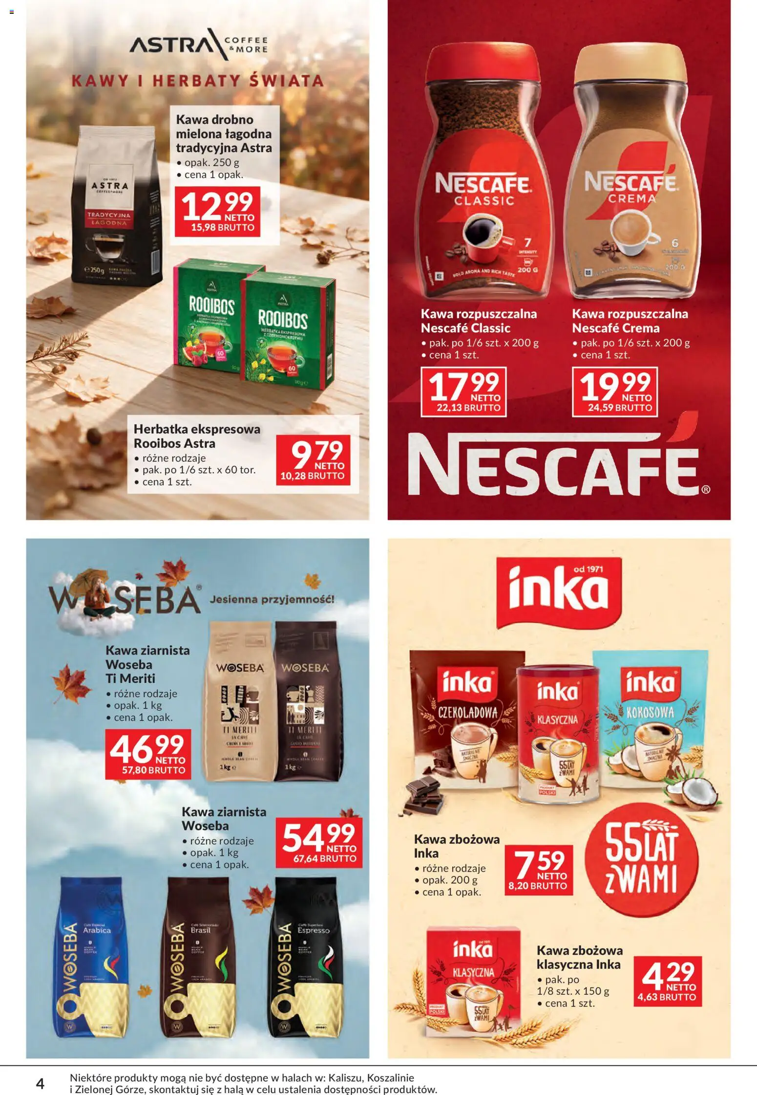 Makro gazetka - Kawa Herbata od 29.09.2026 | Strona: 4 | Produkty: Nescafe, Kawa zbożowa, Rooibos, Kawa
