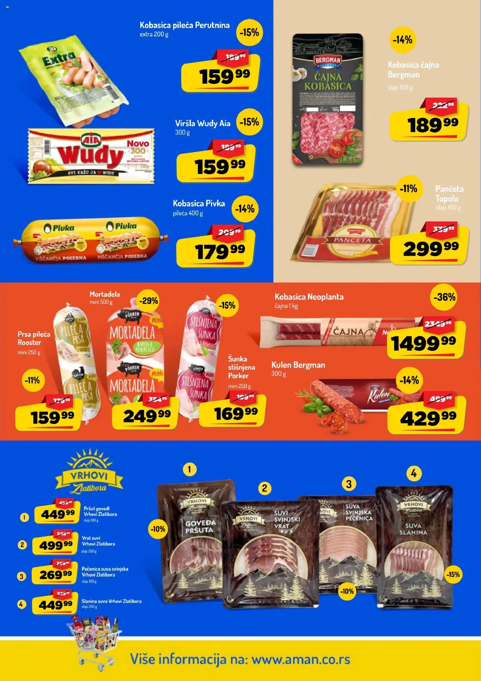 Aman katalog - važi od 03.08.2026 | Strana: 4 | Proizvode: Panceta, Kulen, Kobasica, Pečenica