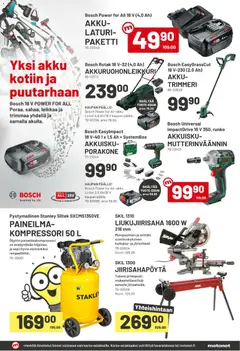 Motonet-mainoslehti voimassa 22.04.2026 alkaen | Sivu: 15 | Tuotteet: Akku, Kompressori, Trimmeri, Laturi