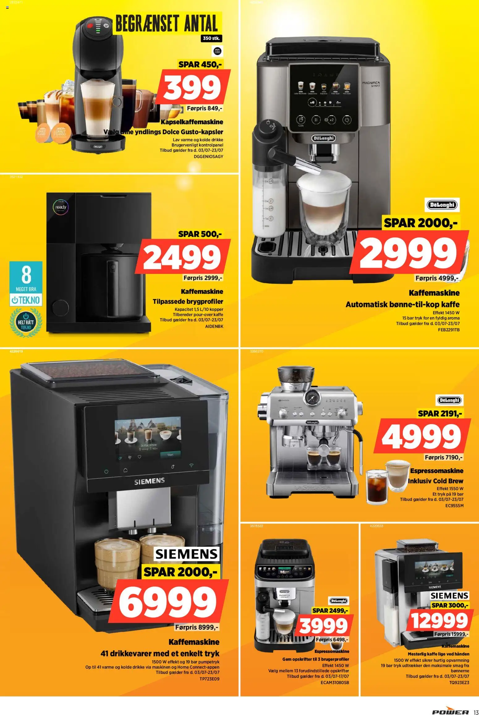 Power tilbudsavis – gyldig fra 03/07/2026 | Side: 13 | Produkter: Kaffe, Kaffemaskine