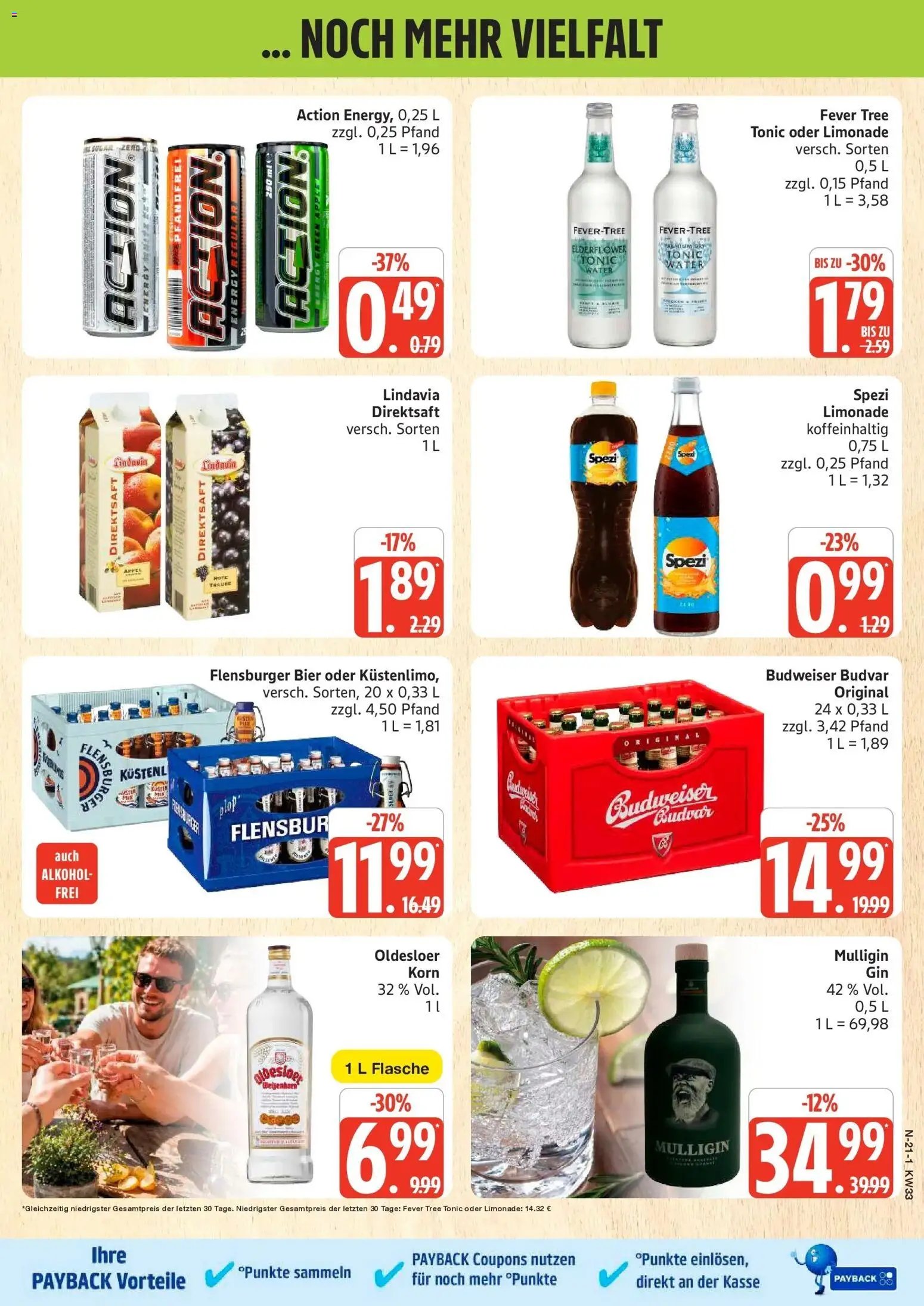 Edeka Prospekt Schleswig (ab 10.08.2026) » Angebote Online | Seite: 21 | Produkte: Bier, Limonade, Oldesloer, Budweiser
