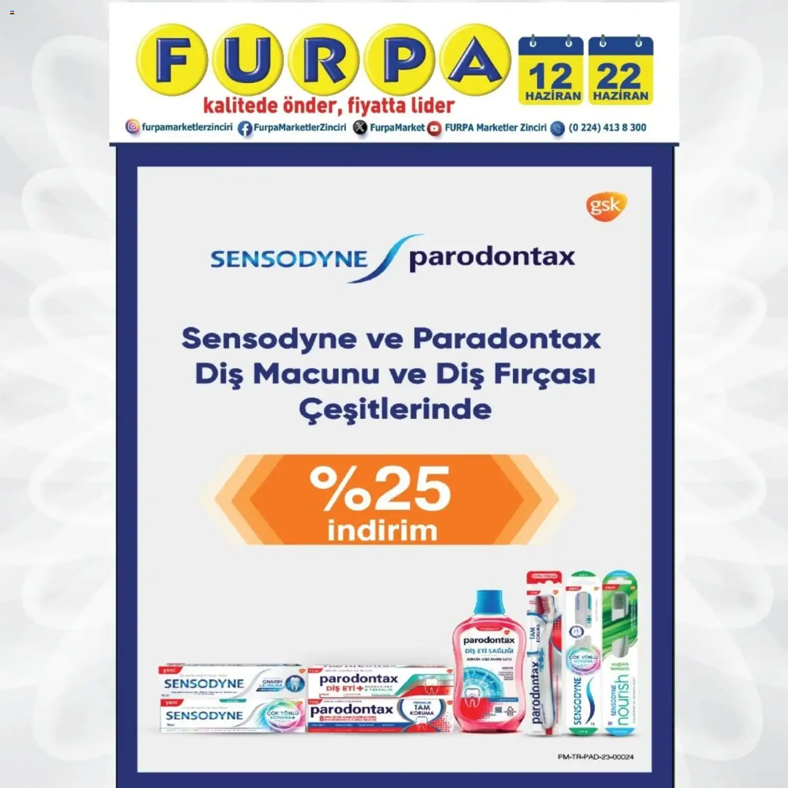Furpa İndirim - 12.06.2026 tarihinden itibaren geçerlidir | Sayfa: 1 | Ürünler: Diş macunu, Diş fırçası