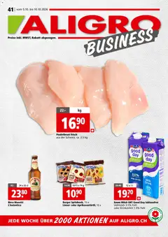 Aligro aktionen Business Schlieren, Gossau SG, Frauenfeld, Rapperswil-Jona, Sargans, Bern ab 05.10.2026 gültig