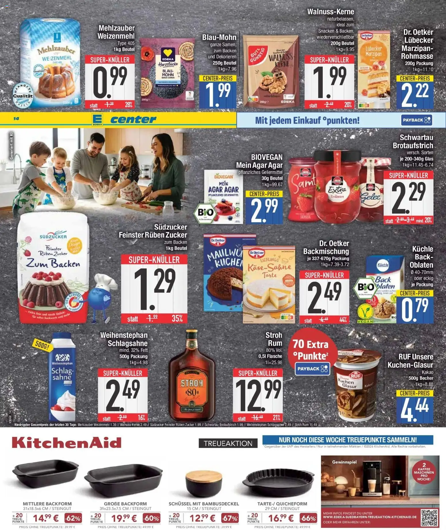E center Prospekt Gaimersheim (ab 26.10.2026) zum Blättern | Seite: 14 | Produkte: Schlagsahne, Kaffee, Kuchen, Sahne