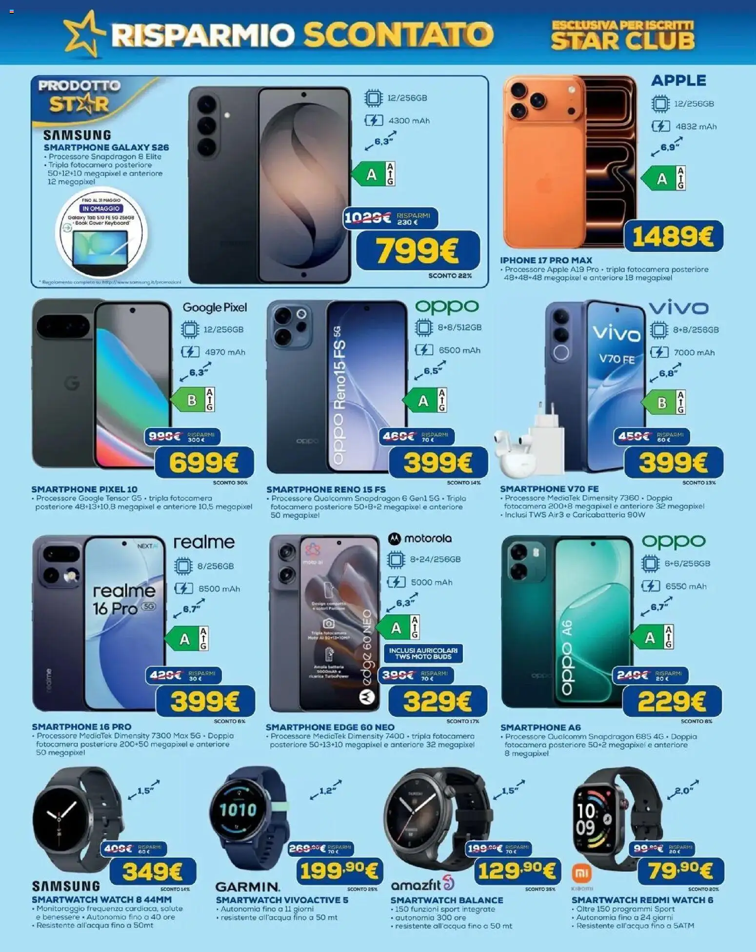 Volantino Euronics del 21.05.2026 | Pagina: 10 | Prodotti: Auricolari, Xiaomi, Iphone, Smartphone