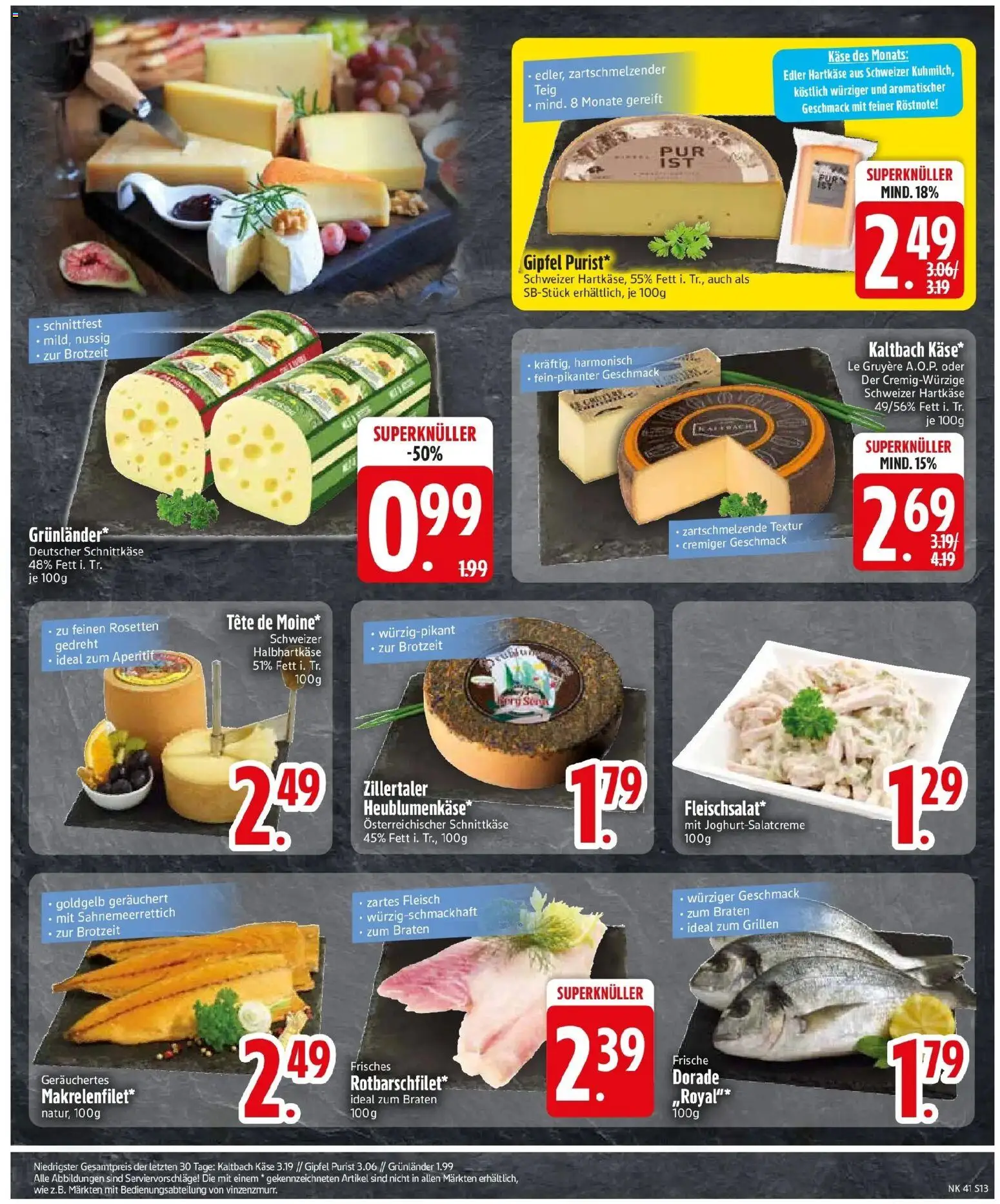 Edeka Prospekt Krün (ab 05.10.2026) » Angebote Online | Seite: 15 | Produkte: Dorade, Käse, Grunlander, Fleisch
