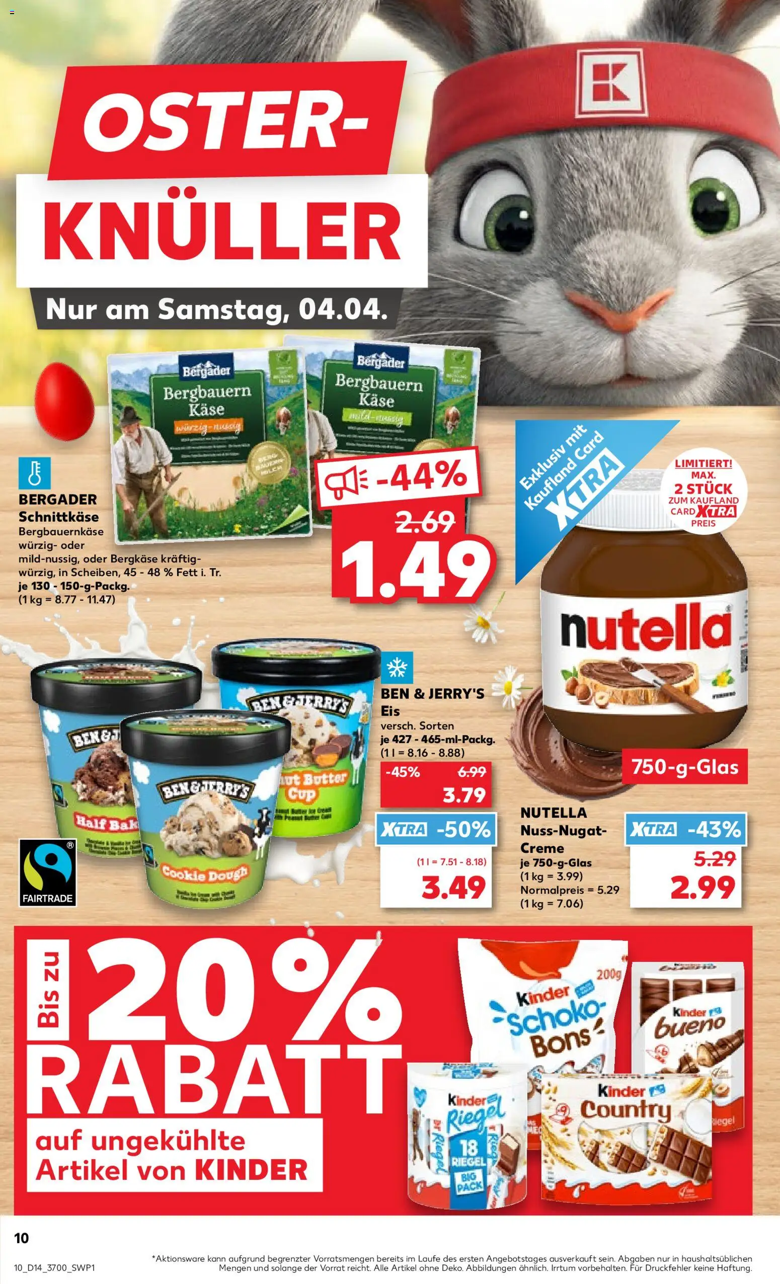 Kaufland Prospekt Rostock	 – gültig ab 02.04.2026 | Seite: 10 | Produkte: Creme, Nutella, Ben & Jerry's, Eis