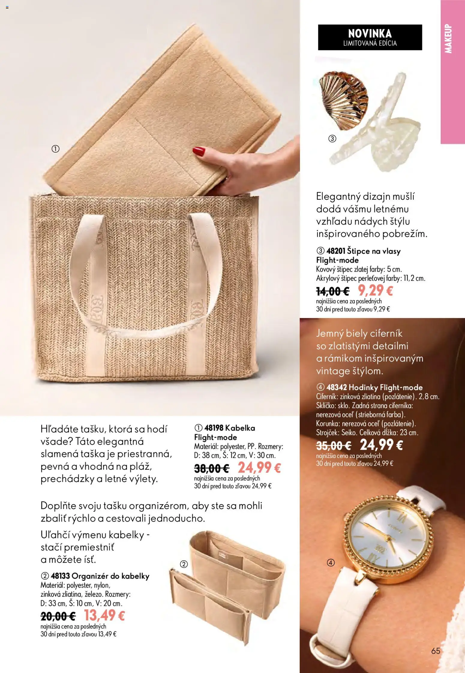 Nové Oriflame akcie – leták je platný od 17.06.2026 | Strana: 65 | Produkty: Organizér, Strojček, Hodinky