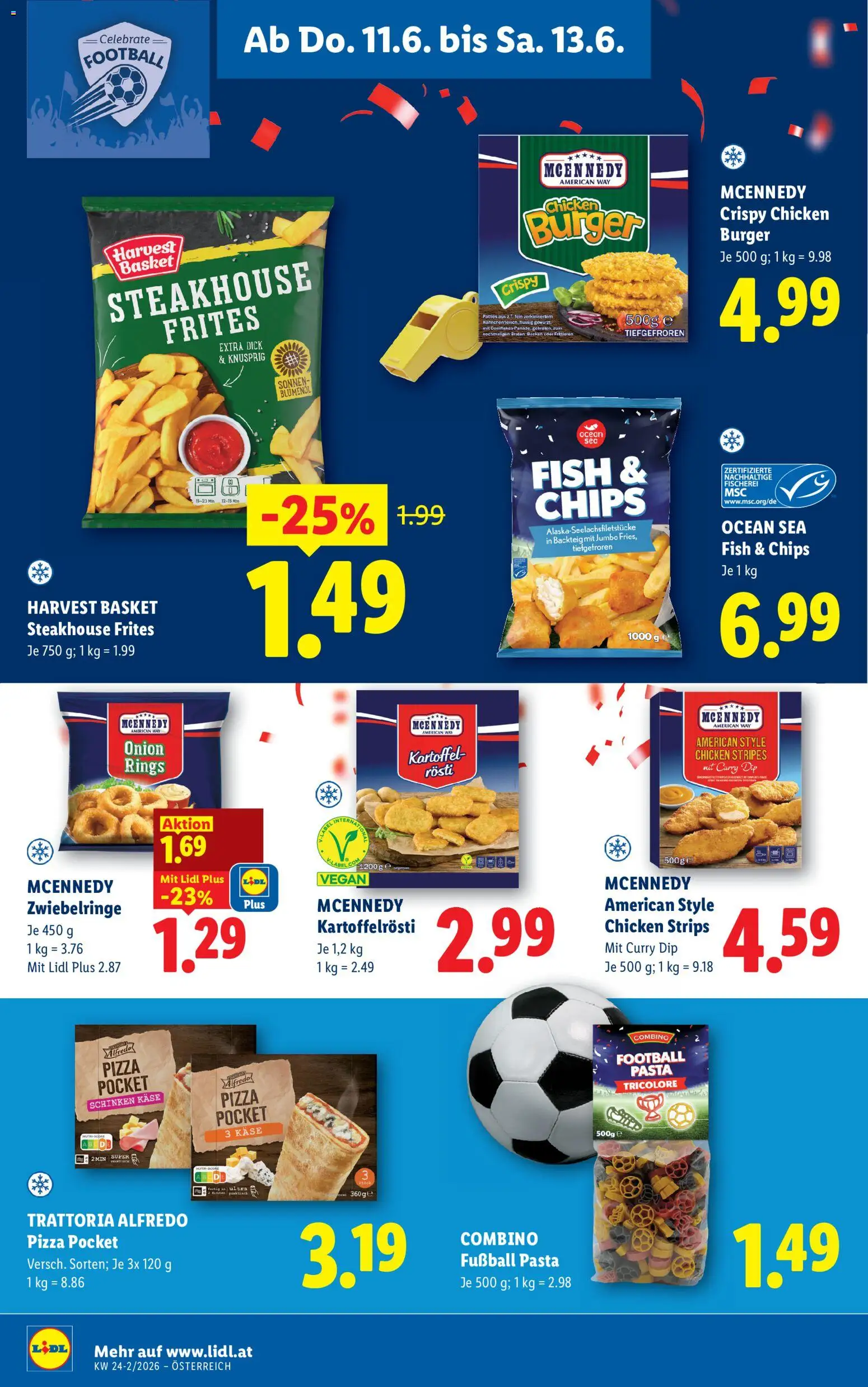 Lidl Flugblatt - Eisenstadt, Ebenfurth, Mattersburg gültig ab 11.06.2026 | Seite: 18 | Produkte: Chips, Käse, Schinken, Pizza