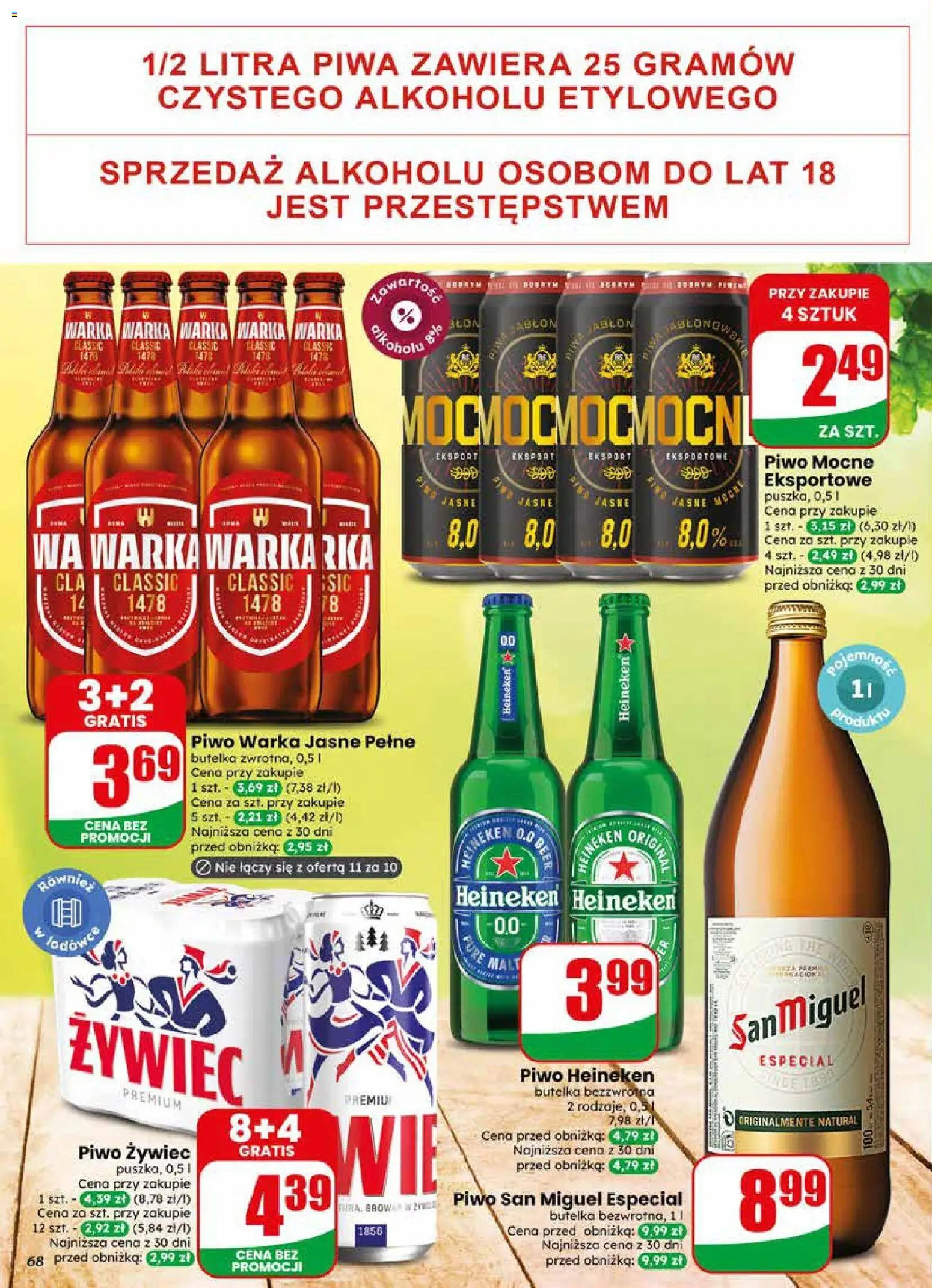 Dino gazetka od 17.06.2026 | Strona: 68 | Produkty: Warka, Piwo Warka, Piwo, Heineken