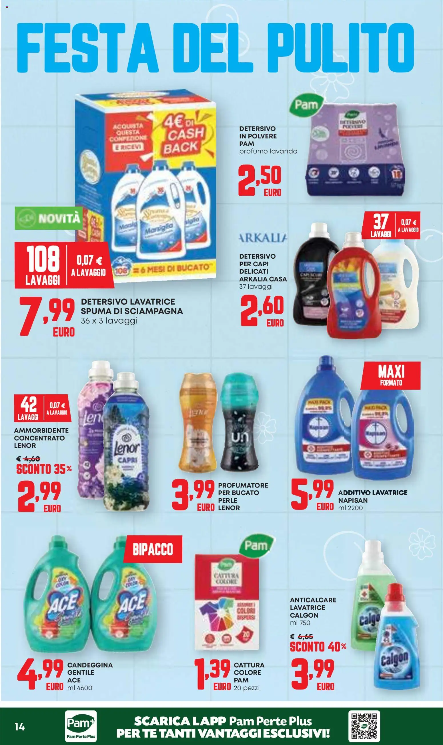Volantino Panorama del 07.04.2026 | Pagina: 14 | Prodotti: Ammorbidente, Tè, Anticalcare, Lavanda