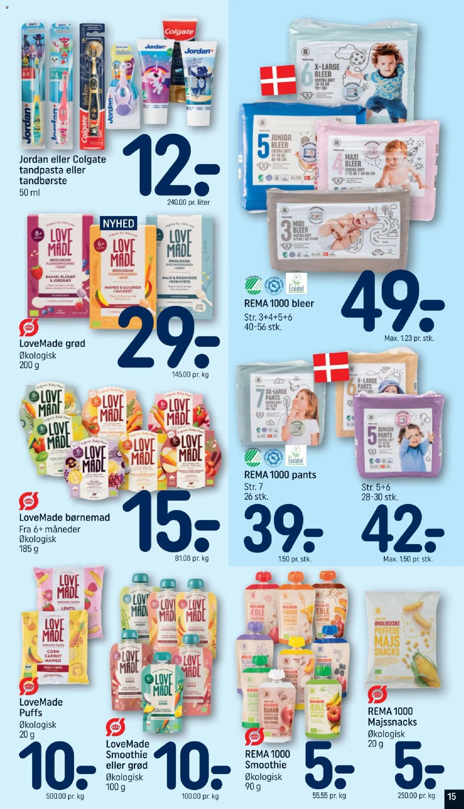 Rema 1000 tilbudsavis – gyldig fra 18/10/2026 | Side: 15 | Produkter: Blåbær, Mango, Tandpasta, Tandbørste