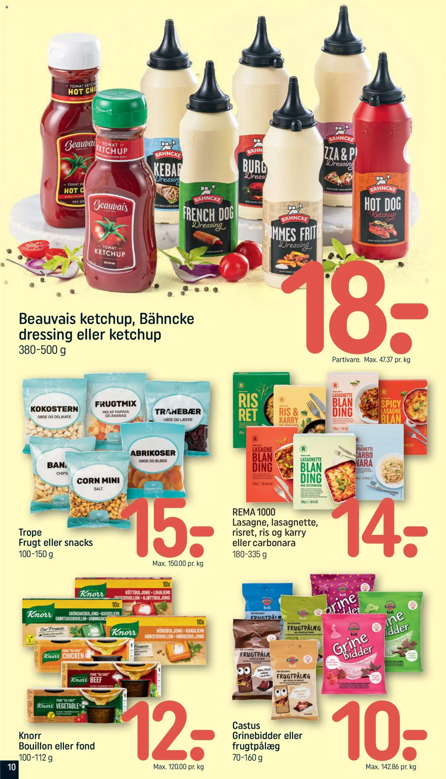 Rema 1000 tilbudsavis – gyldig fra 19/07/2026 | Side: 10 | Produkter: Ris, Spaghetti, Chips, Dressing