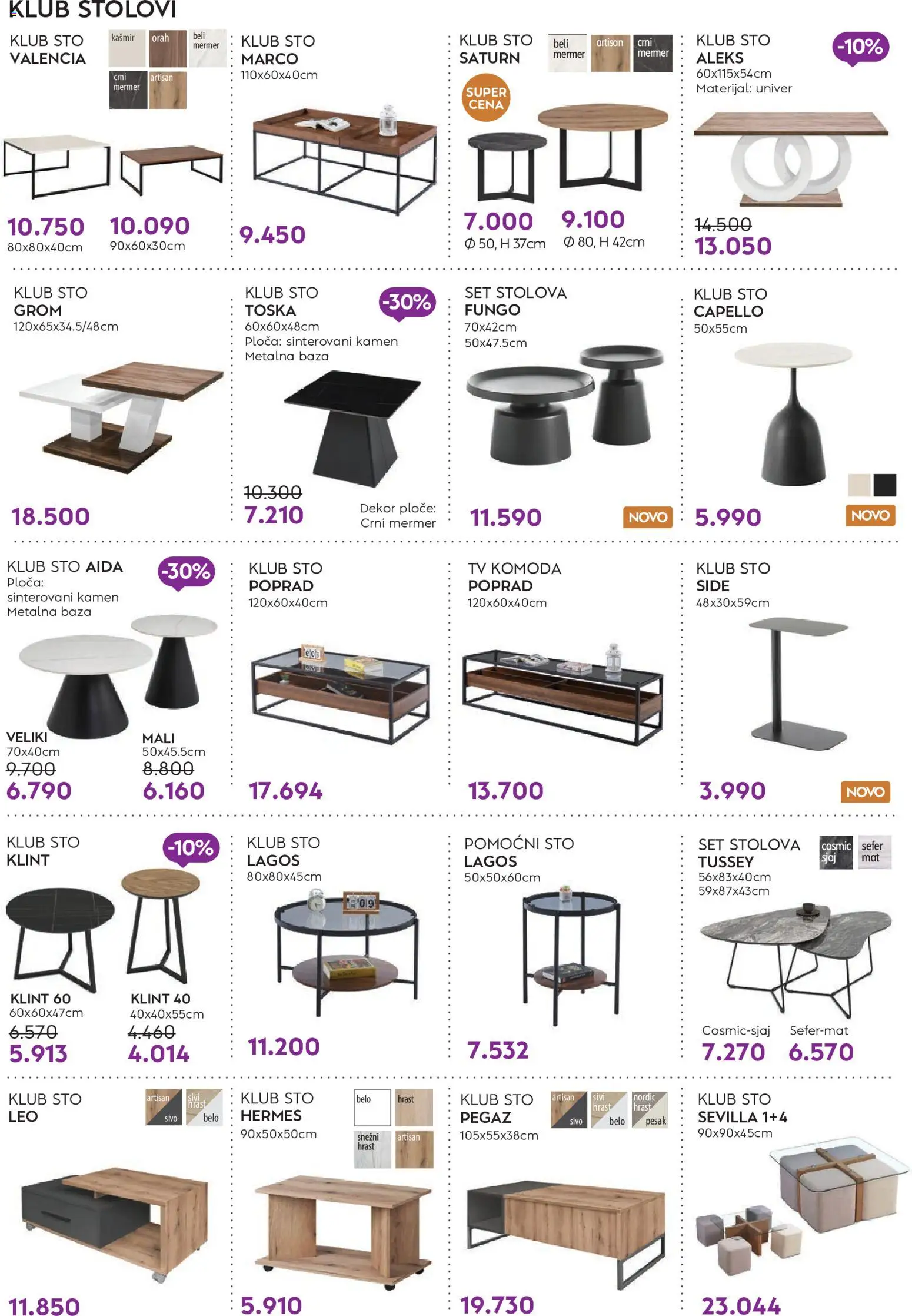 Matis katalog - važi od 01.06.2026 | Strana: 41 | Proizvode: Komoda, Tv komoda, Sto, Orah