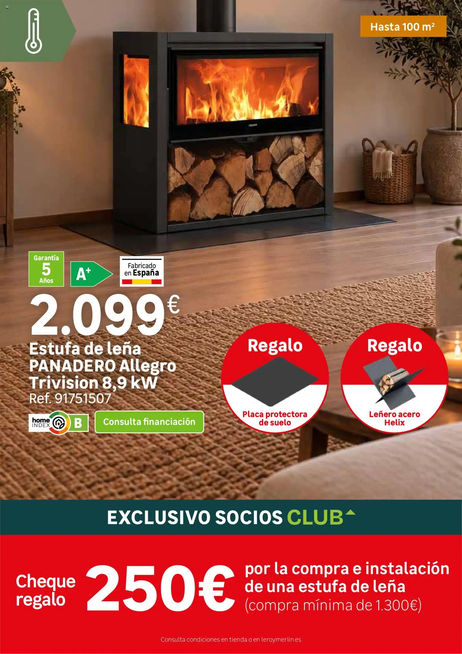 Leroy Merlin Calor en casa y mucho ahorro │ válido desde el 20/10/2026 | Página: 40 | Productos: Estufa de leña, Leña