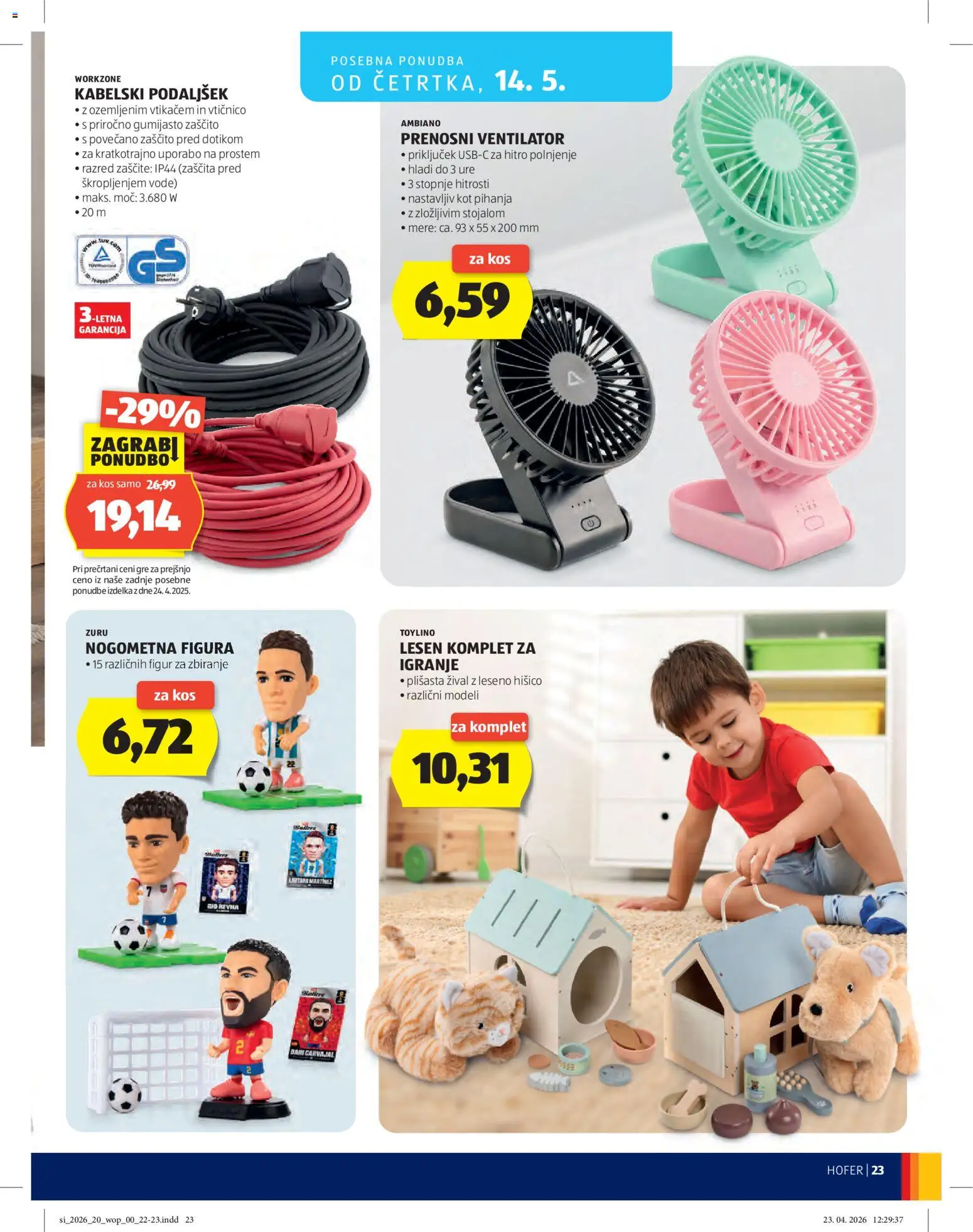 Hofer SI katalog | vrijedi od 06.05.2026 | Stranica: 23 | Proizvodi: Ventilator