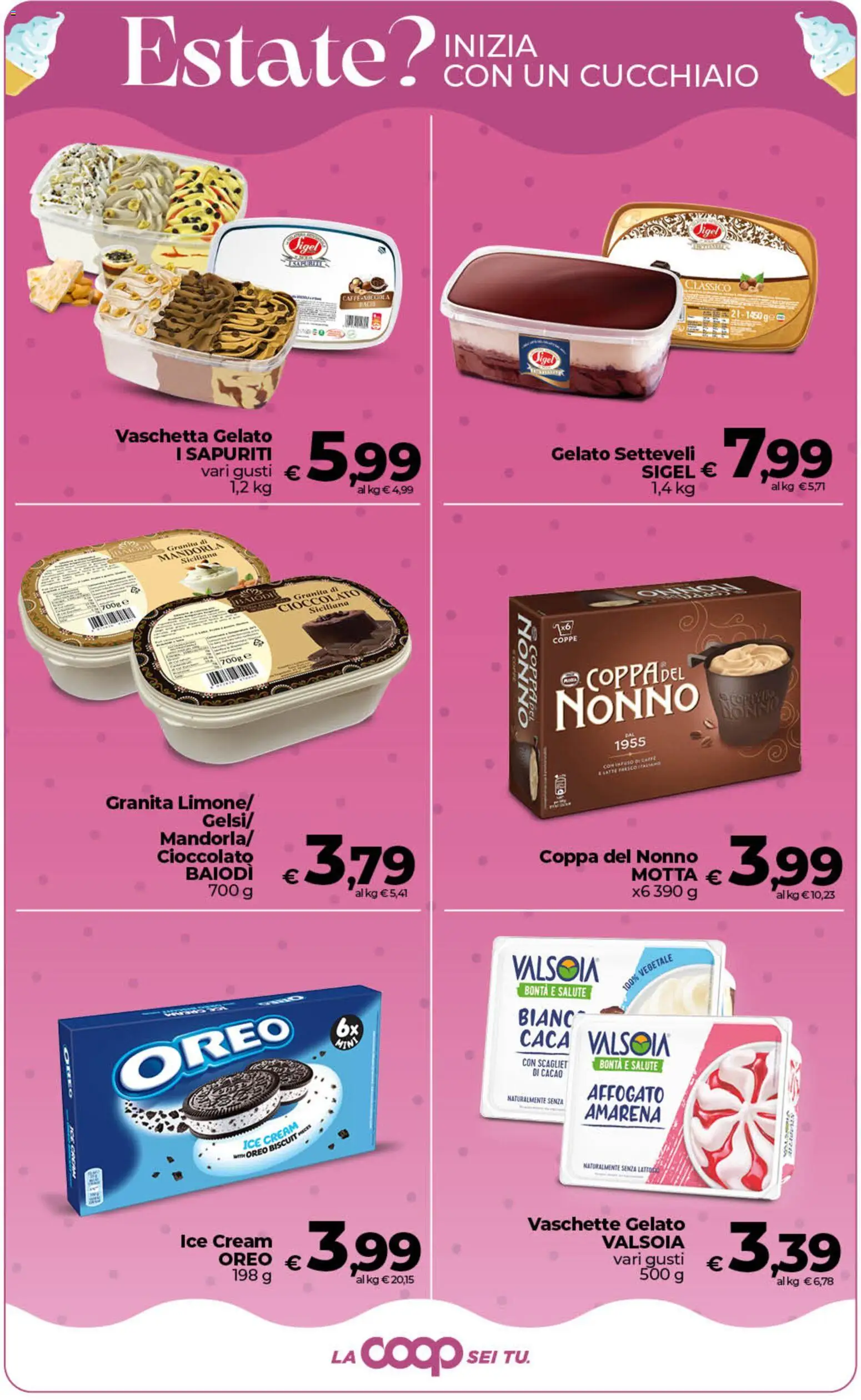 Volantino Ipercoop del 29.05.2026 | Pagina: 12 | Prodotti: Gelato, Cacao, Amarena, Vaschette