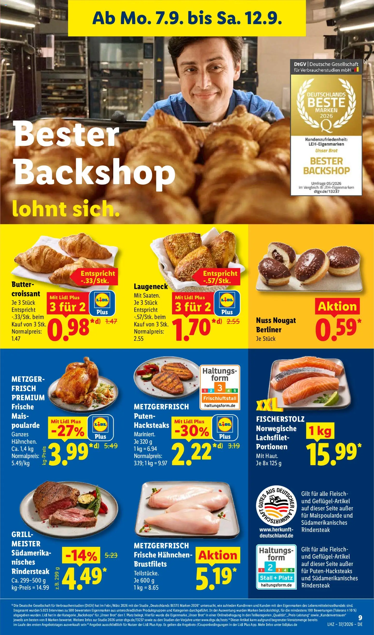 Lidl Německo leták od 07.09.2026 | Strana: 21 | Produkty: Croissant