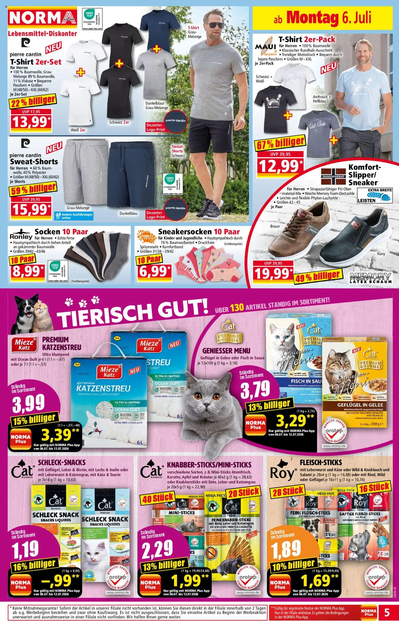 Norma Flugblatt gültig ab 06.07.2026 | Seite: 5 | Produkte: Knoblauch, Parfüm, Salami, Fisch