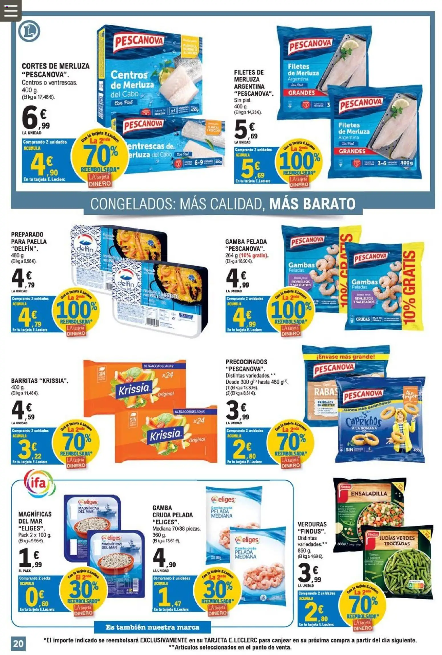 E.Leclerc Miranda de Ebro │ válido desde el 12/08/2026 | Página: 20 | Productos: Proteína, Ensaladilla, Plancha, Gamba