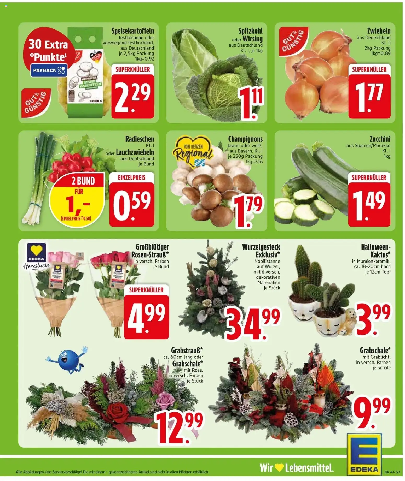 Edeka Prospekt Feldkirchen – gültig ab 26.10.2026 | Seite: 5 | Produkte: Champignons, Zwiebeln, Zucchini