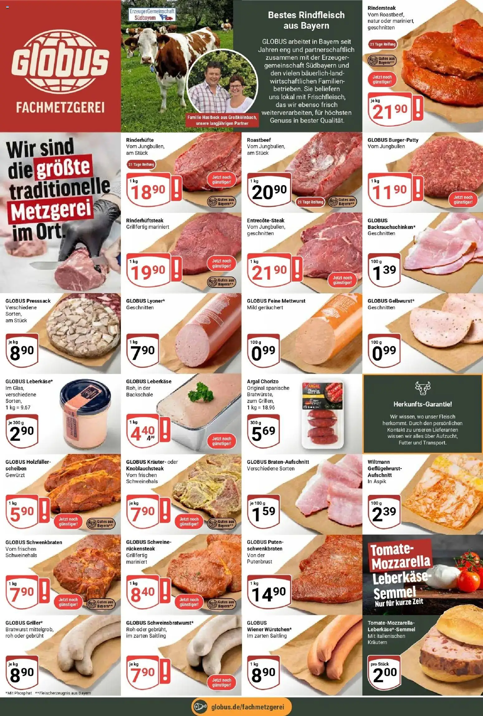 Globus Prospekt Plattling – gültig ab 20.07.2026 | Seite: 11 | Produkte: Mozzarella, Roastbeef, Rindfleisch, Fleisch