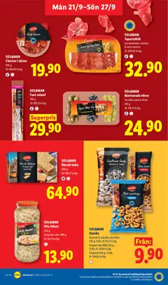 SOL&MAR Fuet salami, Fuet salami - Förhandsvisning av reklamblad från butik Lidl aktuell från 21/09/2026 | Sida: 13 | Produkter: Oliver, Rostad, Chorizo, Bönor
