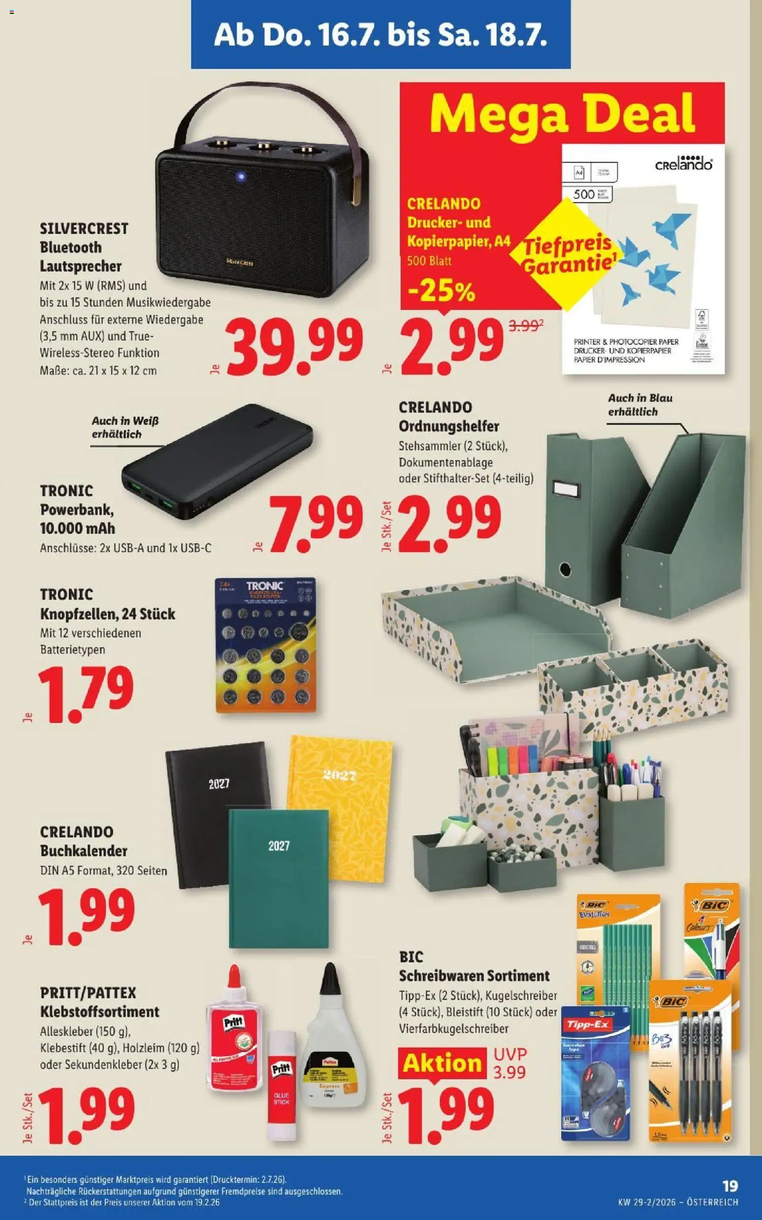 Lidl - Flugblatt gültig ab 16.07.2026 | Seite: 23 | Produkte: Drucker, Lautsprecher