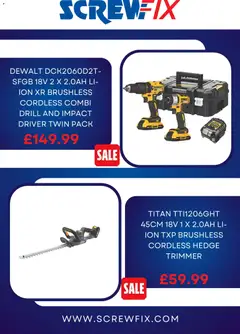 Preview of Screwfix catalogue valid from 22/07/2026 | Page: 3 | Products: Drill, Hedge trimmer
