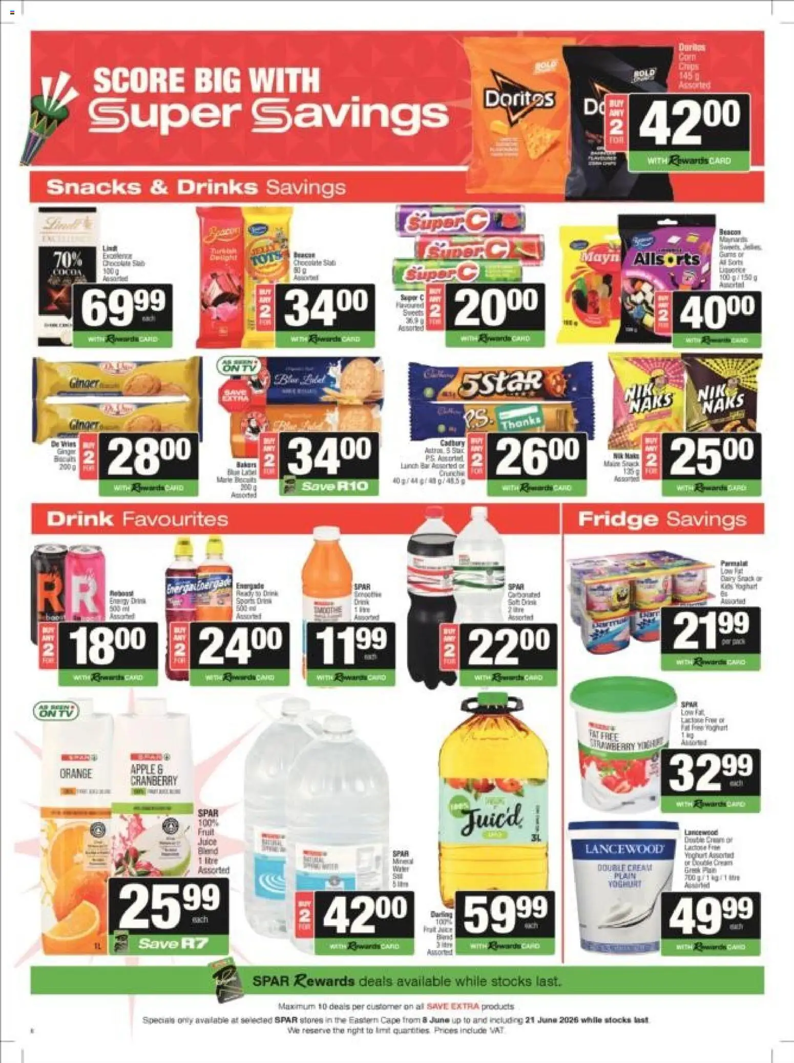 New Spar catalogue – valid from 08.06.2026 | Page: 7 | Products: Yoghurt, Fridge, Snacks, Fruit