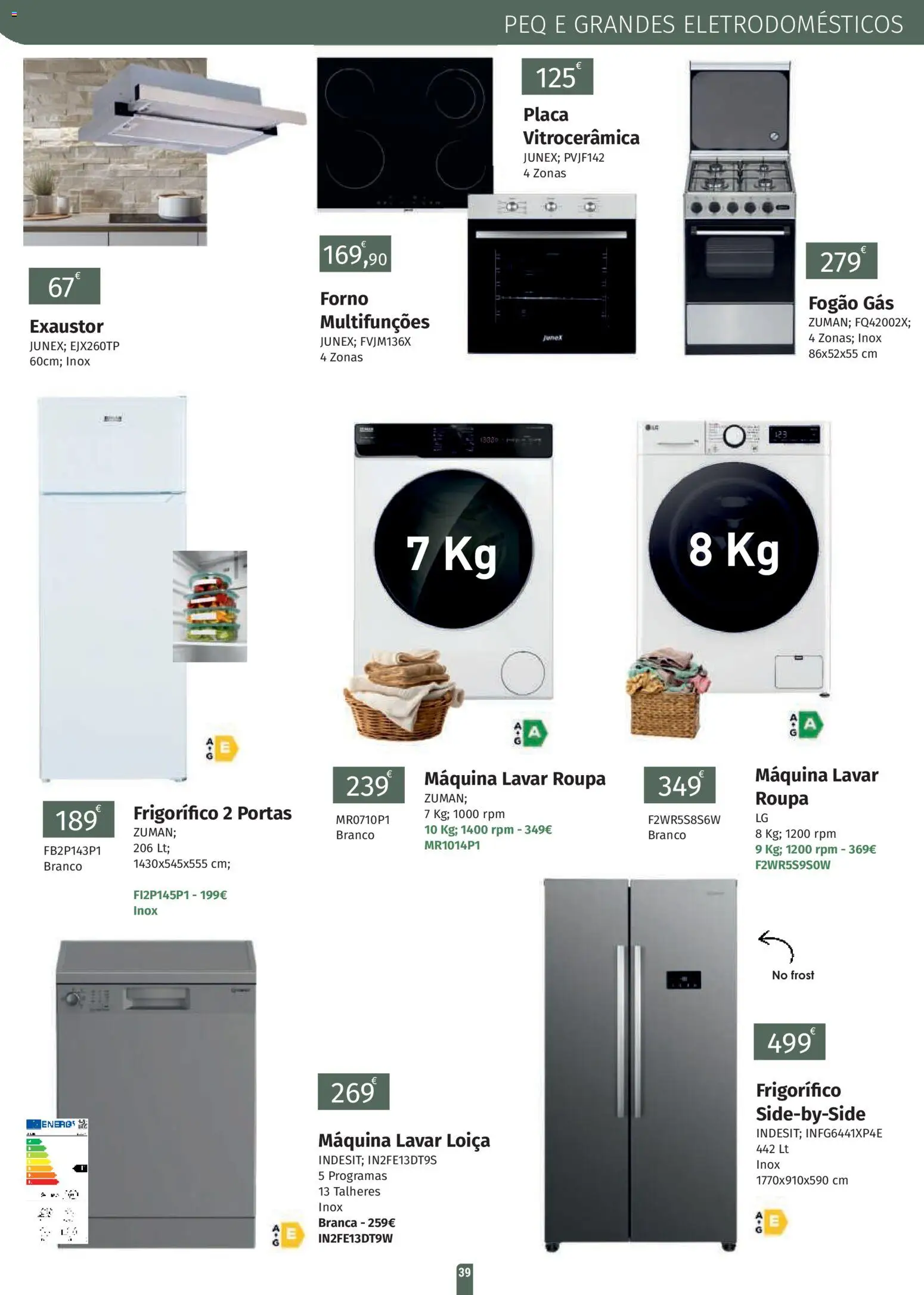 E.Leclerc folheto Jardim Fafe │ válido de 23.03.2026 | Página: 39 | Produtos: Forno, Frigorífico, Talheres, Portas