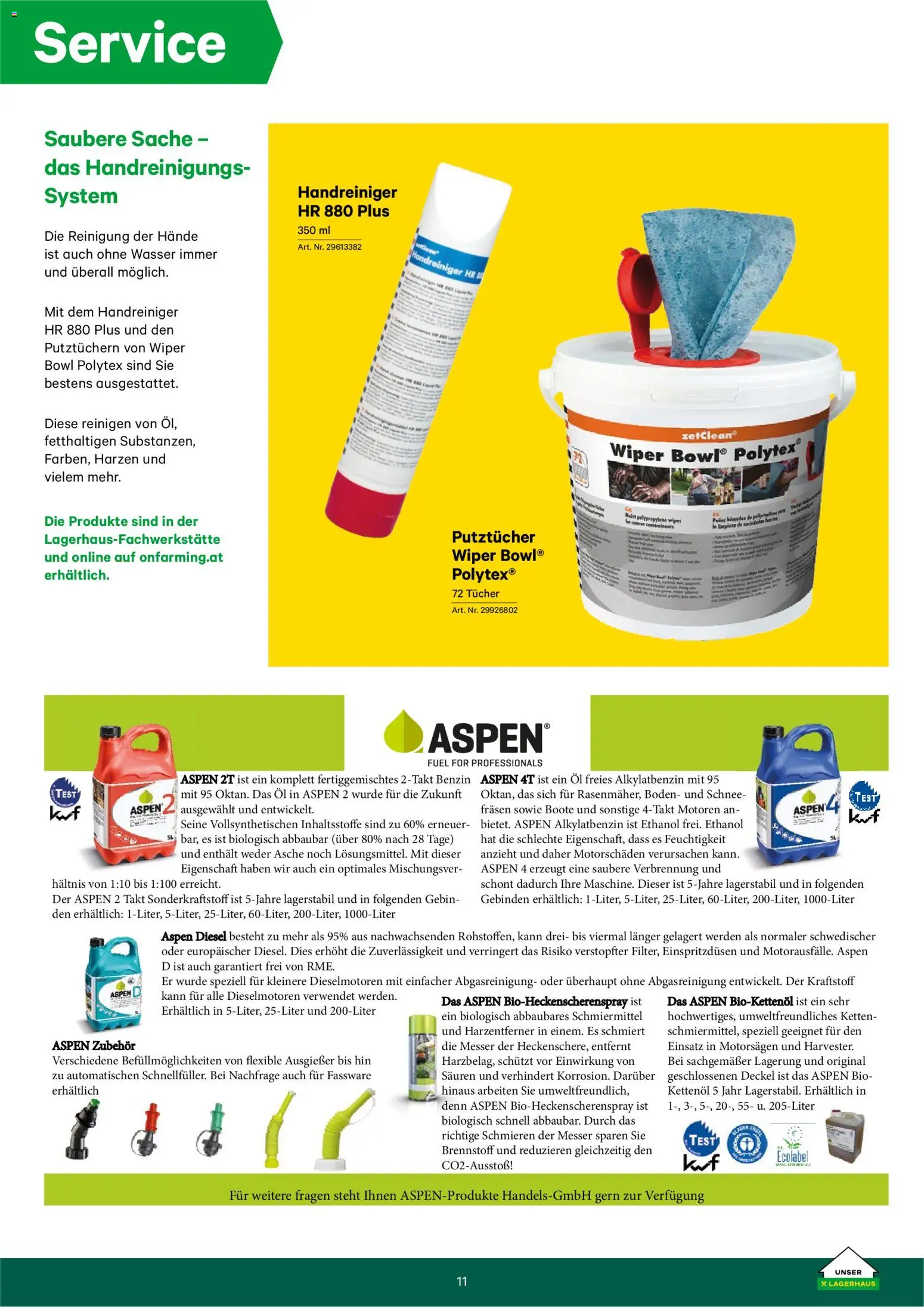 Lagerhaus Kommunaltechnik gültig ab 01.07.2026 | Seite: 11 | Produkte: Wasser, Öl
